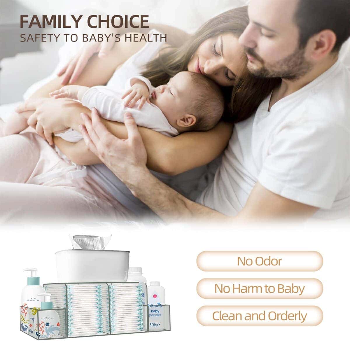 Organizador de pañales GILPWA, cambiador de bebé, - Imagen 3