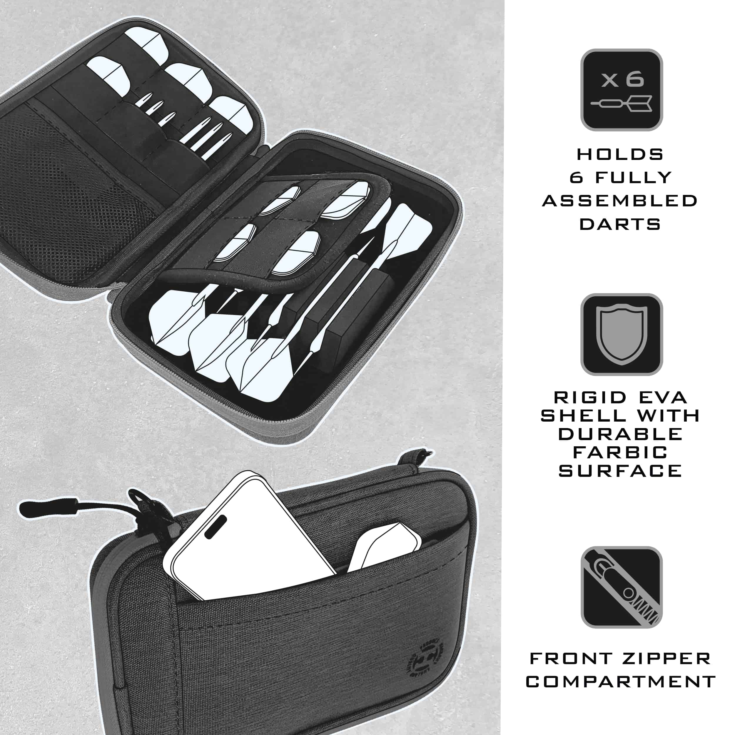 Estuche de Dardos Harrows Smart Pocket XL | Estuche de - Imagen 5
