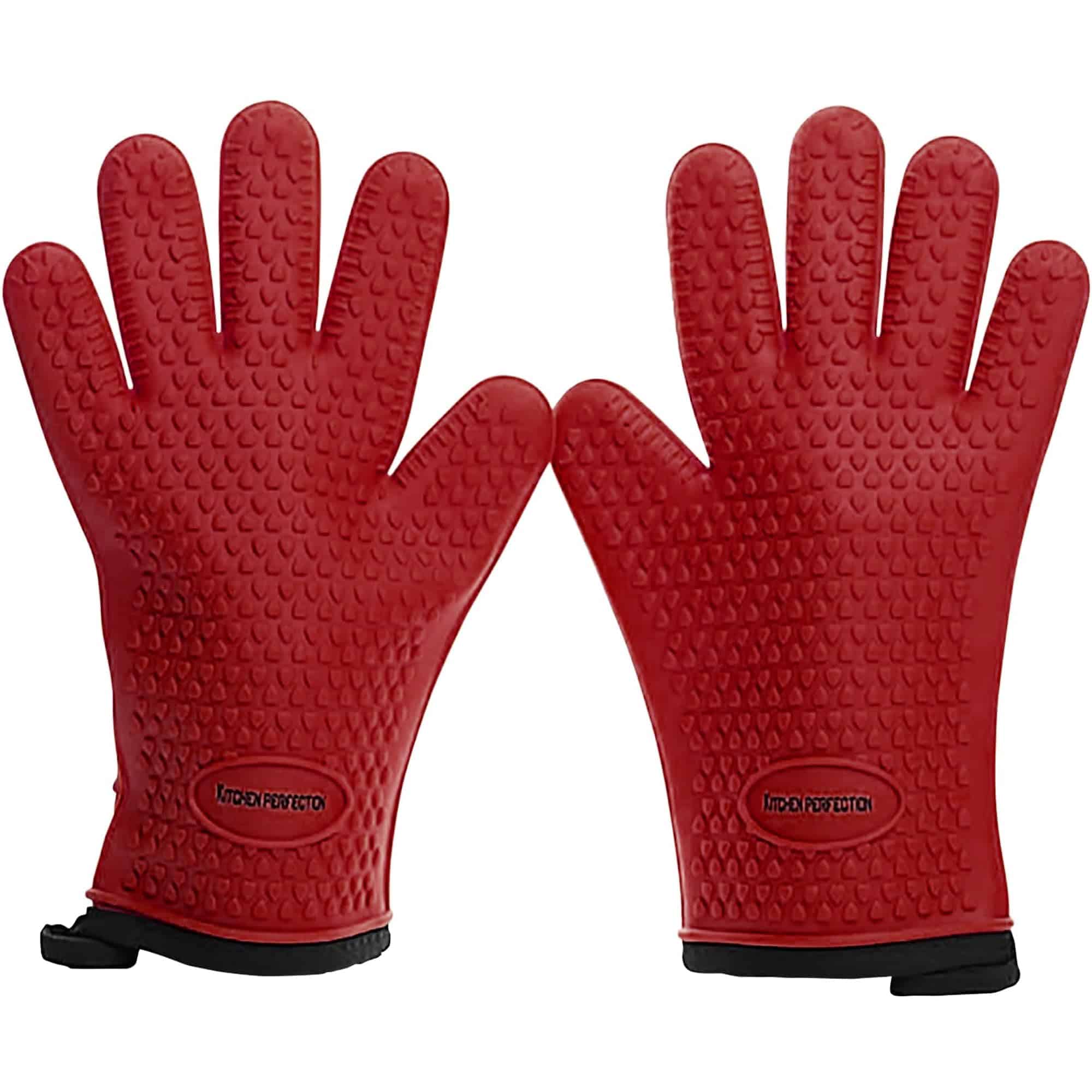 Guantes de Horno de Silicona XL Kitchen -Rojo Real