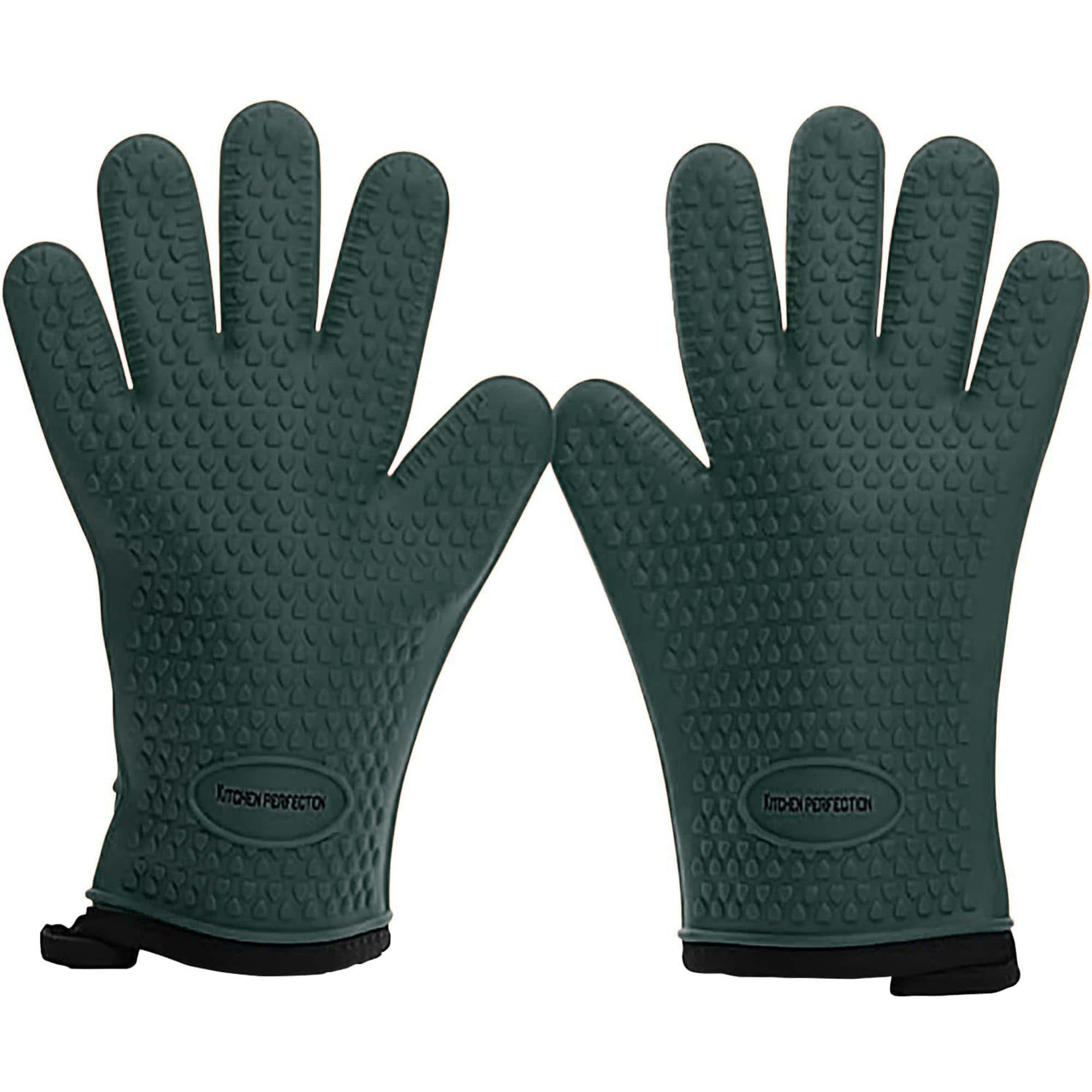 Guantes de Barbacoa de Silicona Kitchen -Dark Green
