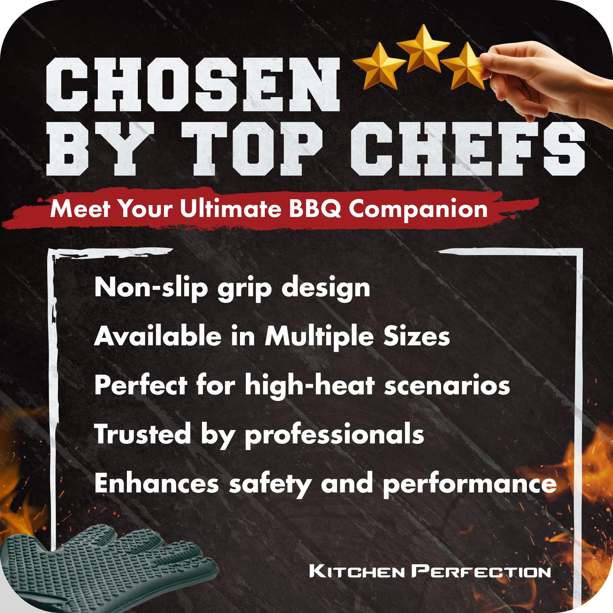 Guantes de Barbacoa de Silicona Kitchen -Dark Green - Imagen 7
