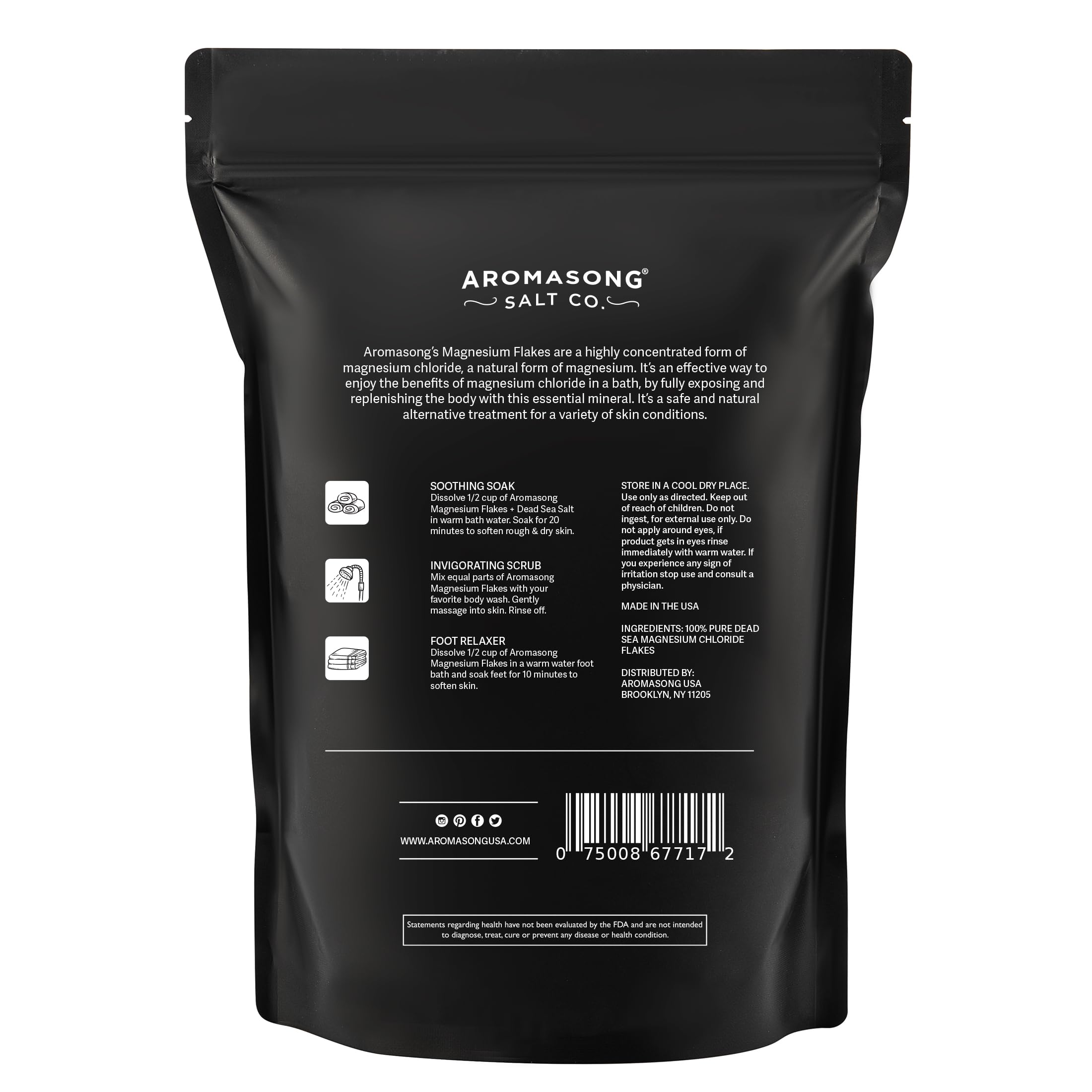 Aromasong Magnesium Flakes del Mar Muerto, Bolsa Negra de - Imagen 9