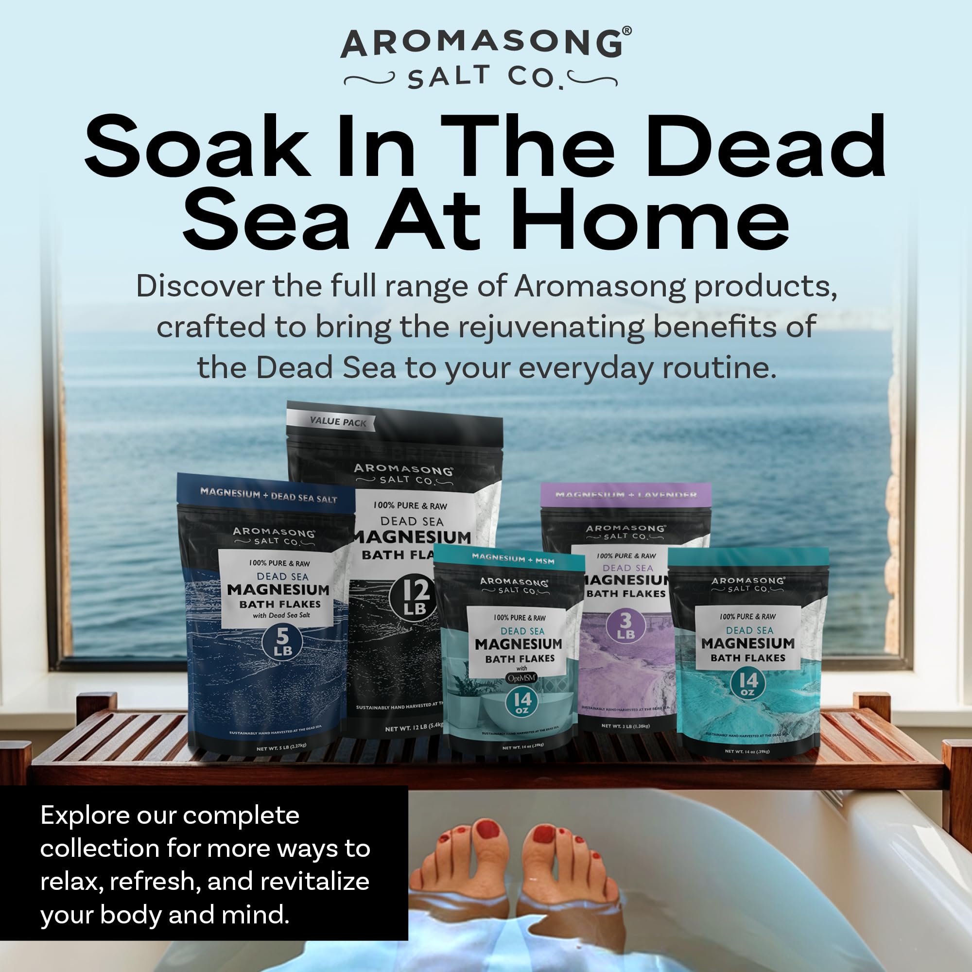 Aromasong Magnesium Flakes del Mar Muerto, Bolsa Negra de - Imagen 8