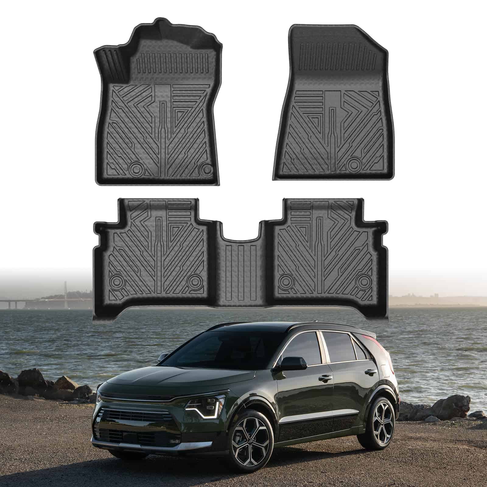 Tapetes para piso Mixsuper para Kia NIRO & NIRO Hybrid &