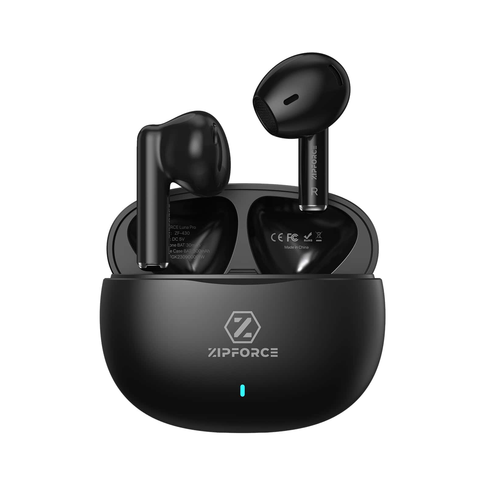 Auriculares inalámbricos true wireless ZIPFORCE, -Negro