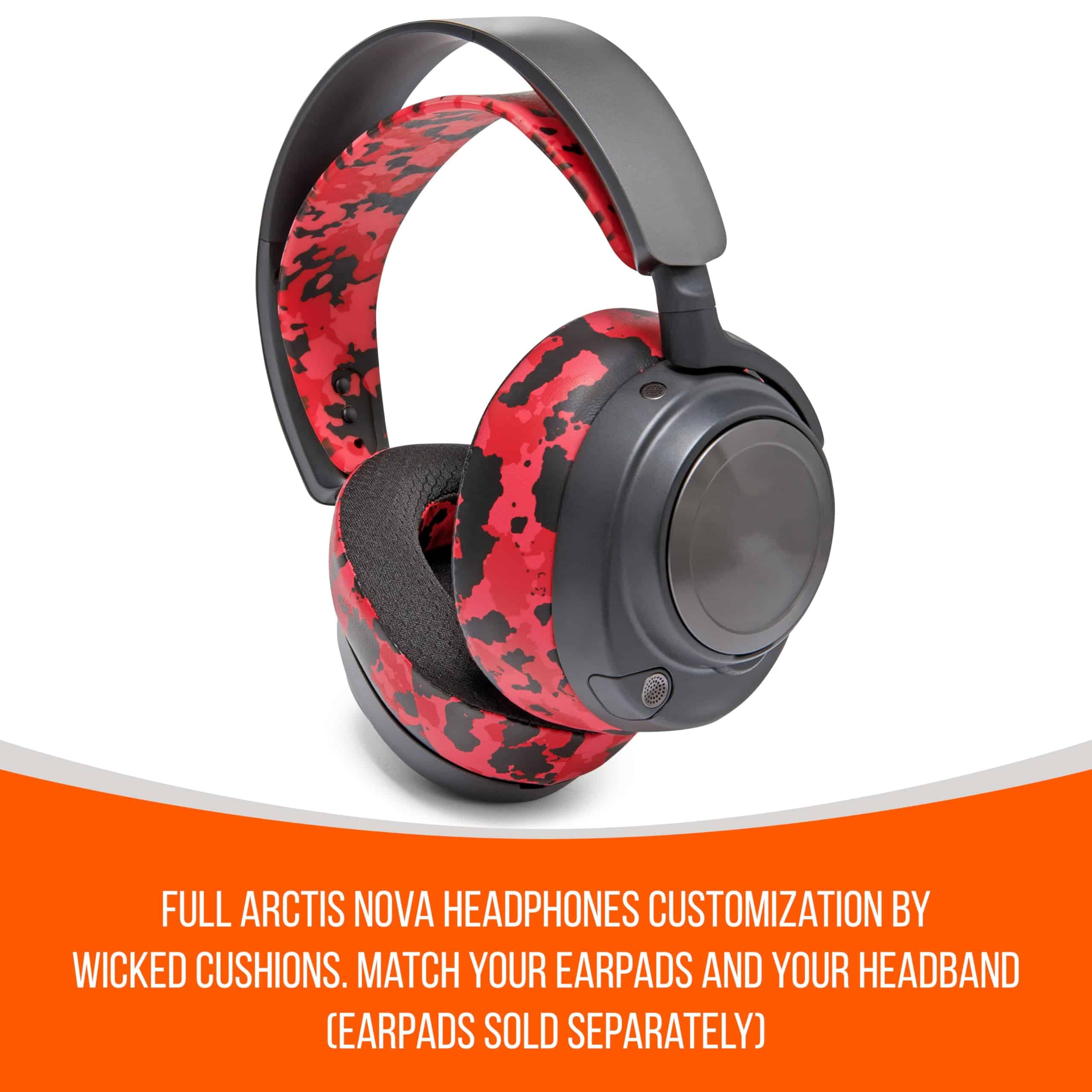 WC HeadbandZ Arctis Nova - Diadema de -Rojo Camuflaje - Imagen 7