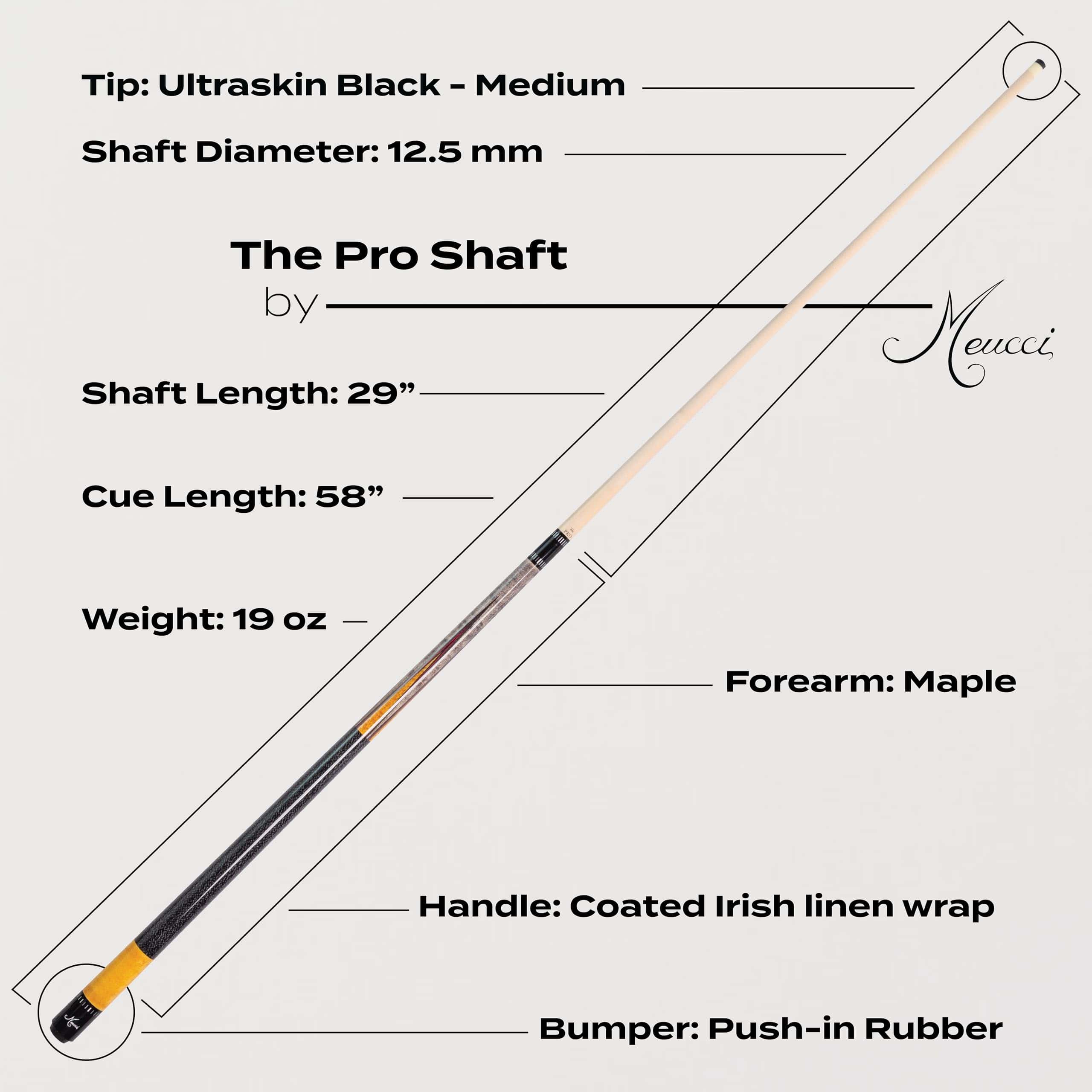 Meucci Pool Cue - SW Bar Box 1, Taco de billar con puño - Imagen 8