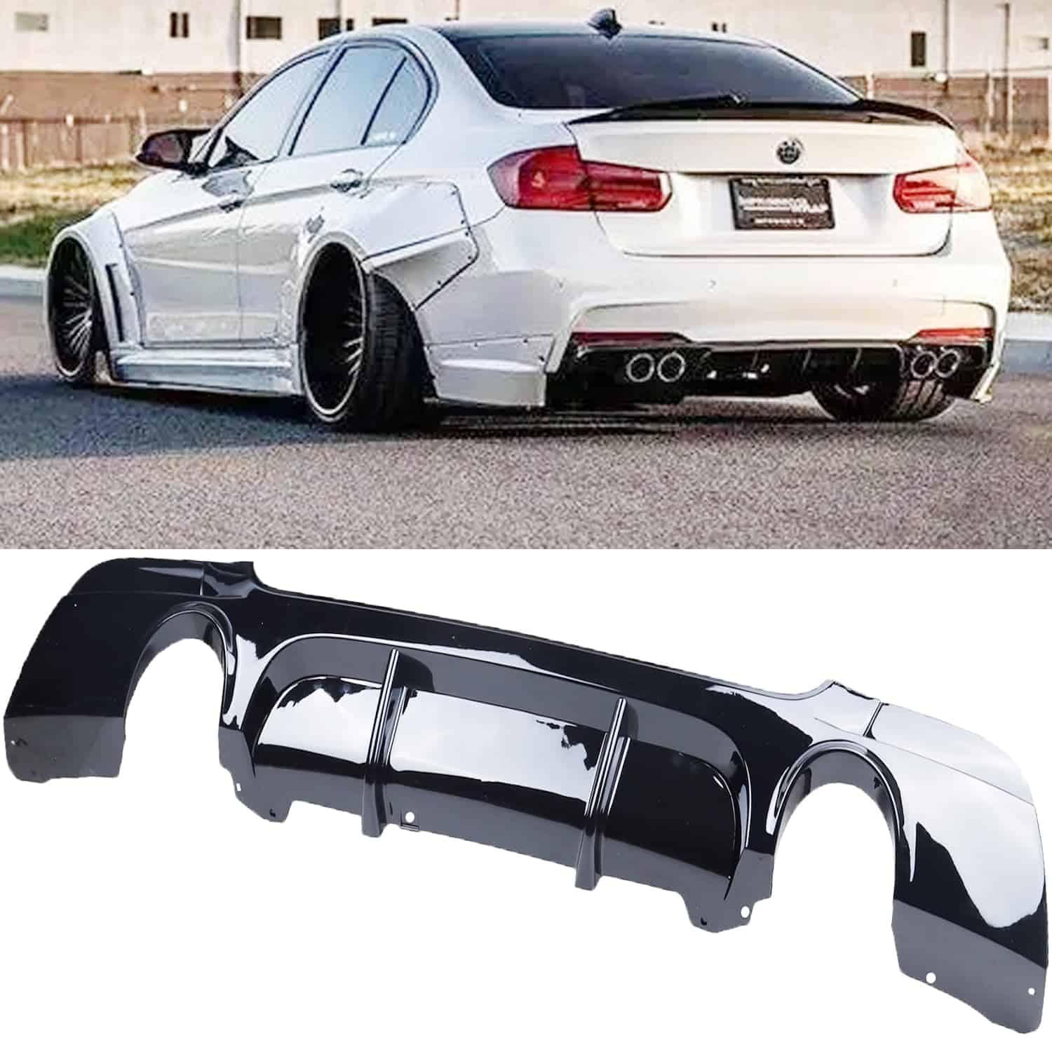 ECNEREFERR Parachoques Trasero Labio Compatible con 2008 09