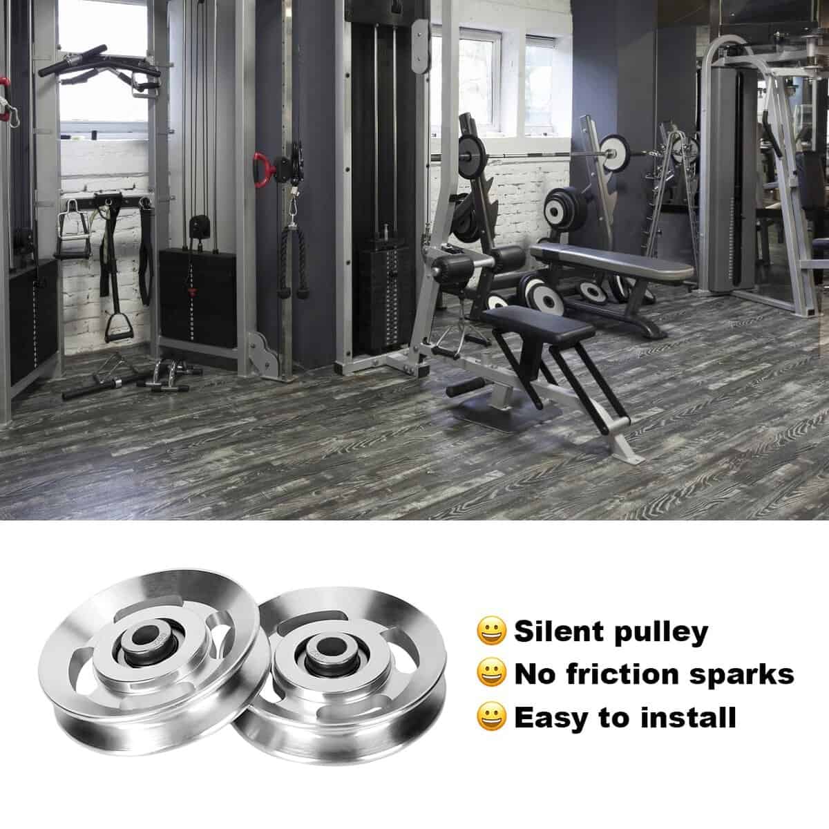 2 Pcs Rueda de Polea de Aluminio, Rueda de Polea de Cable - Imagen 6