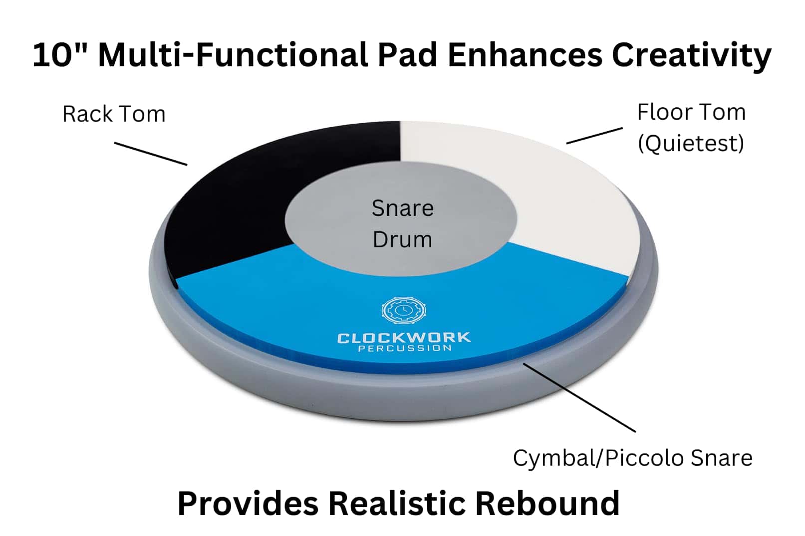Pad de práctica de batería Clockwork Percussion, Pad de - Imagen 3