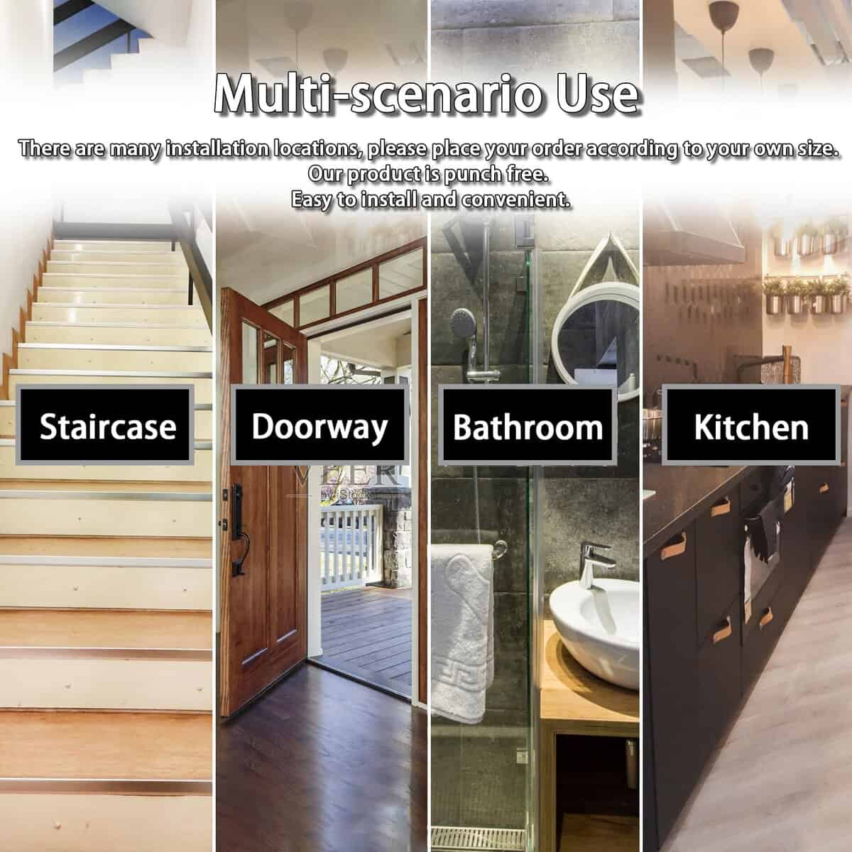 Puerta de bebé de 85.5''-105.1" para escaleras, Puerta para - Imagen 4