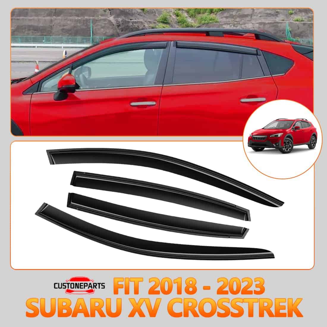 Viseras de ventanas ajustadas FIT 2018-2023 Subaru XV - Imagen 3