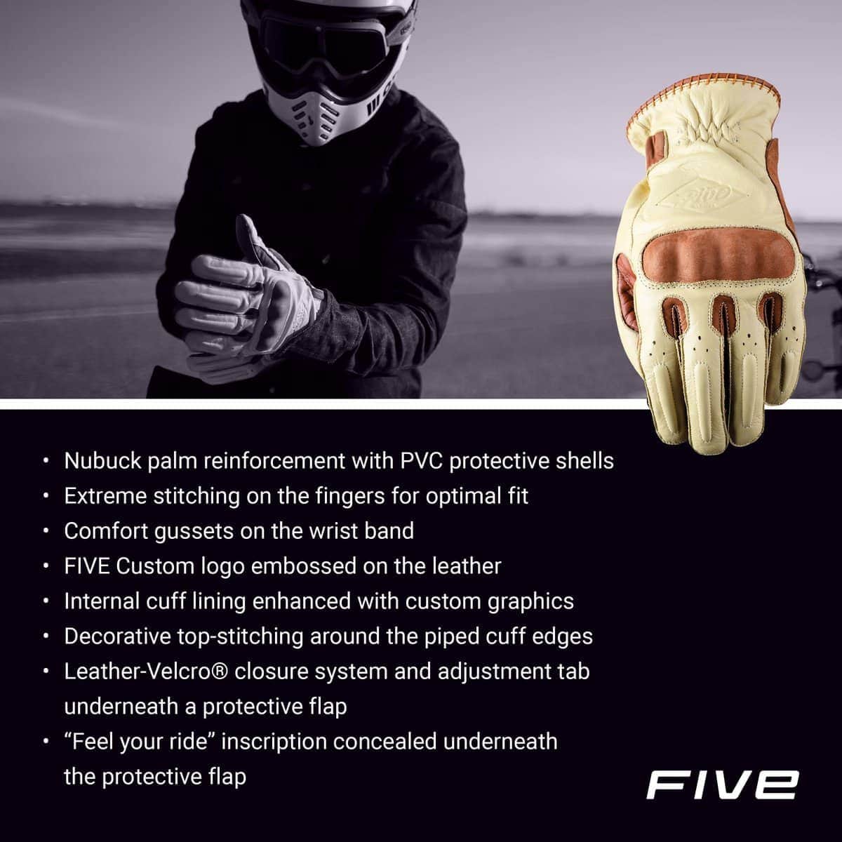 Guantes de Moto Oklahoma FIVE para Hombres, Guantes - Imagen 4