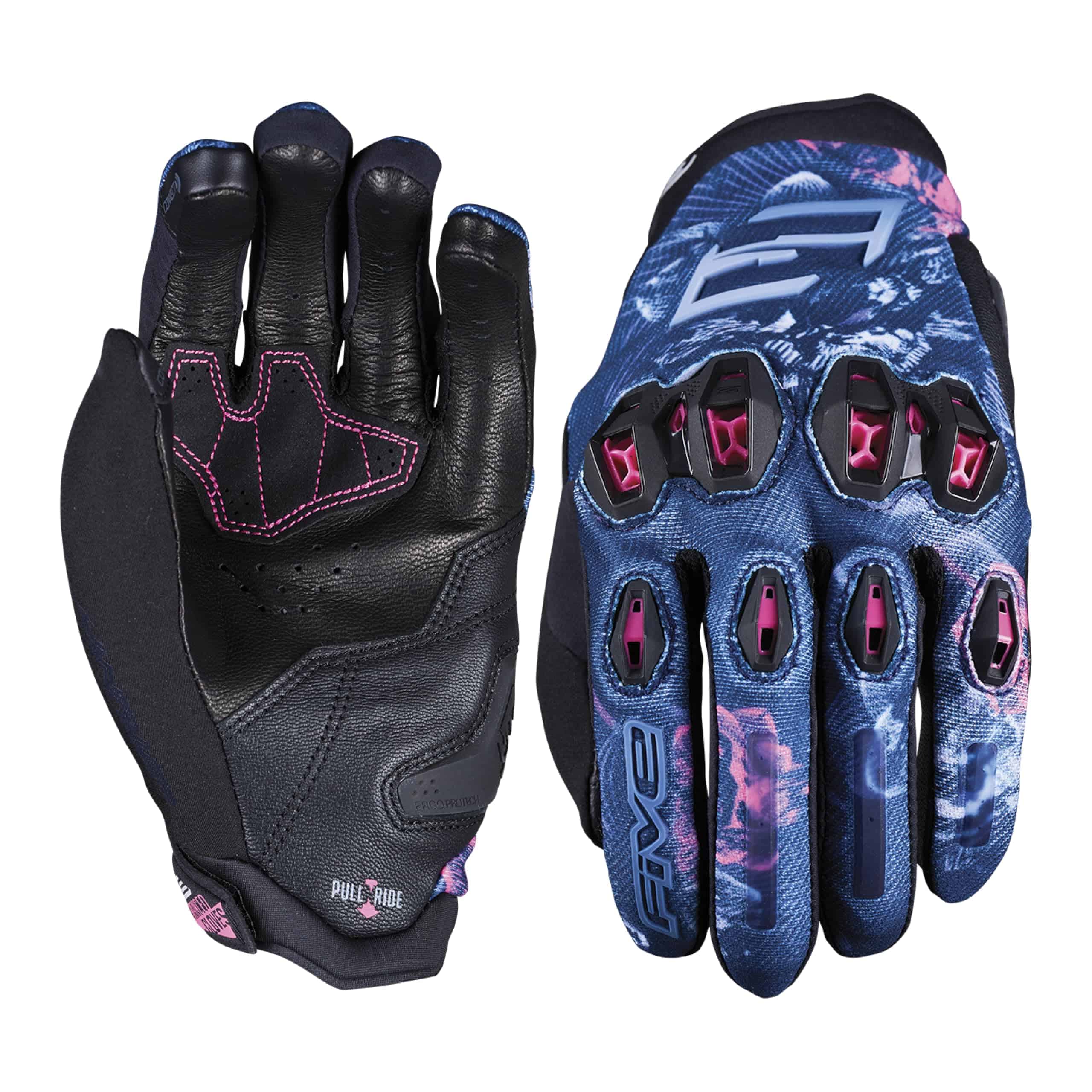 Guantes de Moto FIVE GLOVES Stunt EVO 2 -Rosa Flor