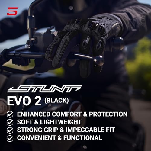 Guantes de Moto FIVE GLOVES Stunt EVO 2 -Negro - Imagen 3