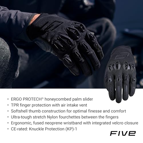 Guantes de Moto FIVE GLOVES Stunt EVO 2 -Negro - Imagen 5