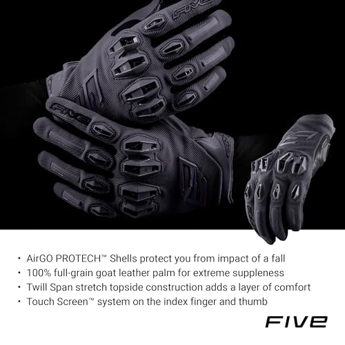 Guantes de Moto FIVE GLOVES Stunt EVO 2 -Negro - Imagen 4
