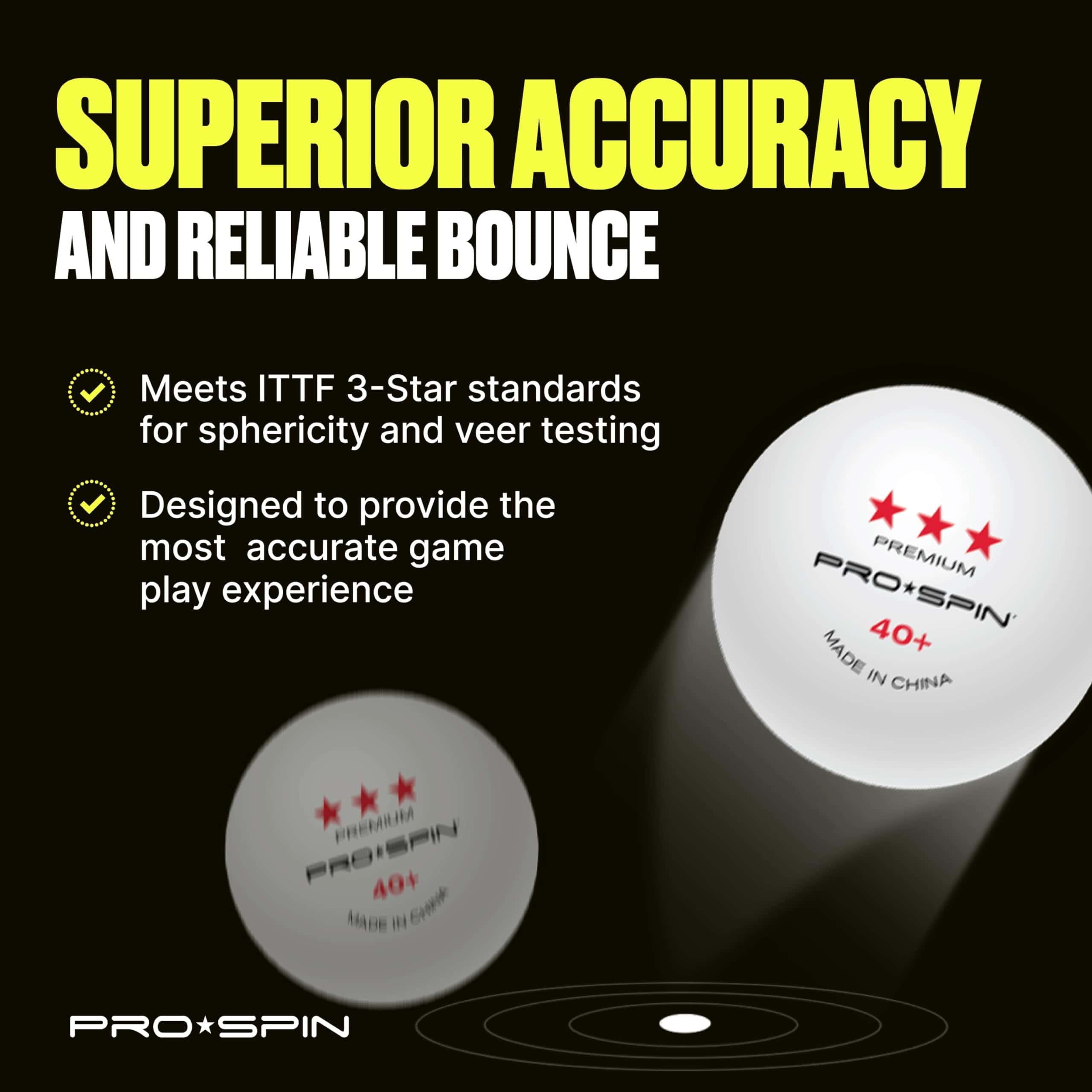 Juego de 40 Pelotas de Ping Pong 3 Estrellas PRO SPIN | Set - Imagen 6