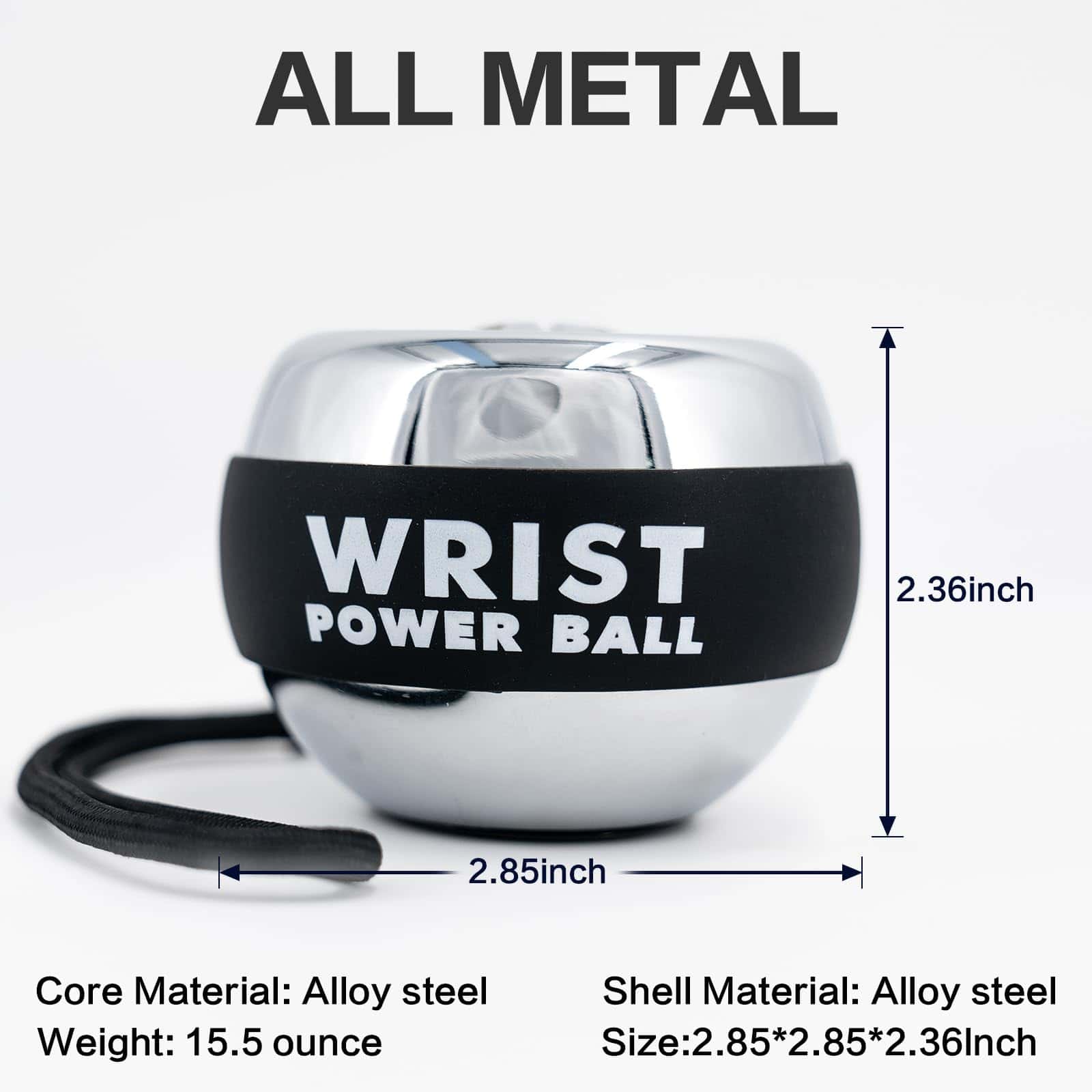 YuanWH Gyro Ball de Poder Todo de Metal, Entrenador y - Imagen 5