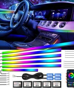 Tira de Luz LED Interior de Acrílico para Automóvil, Luz de