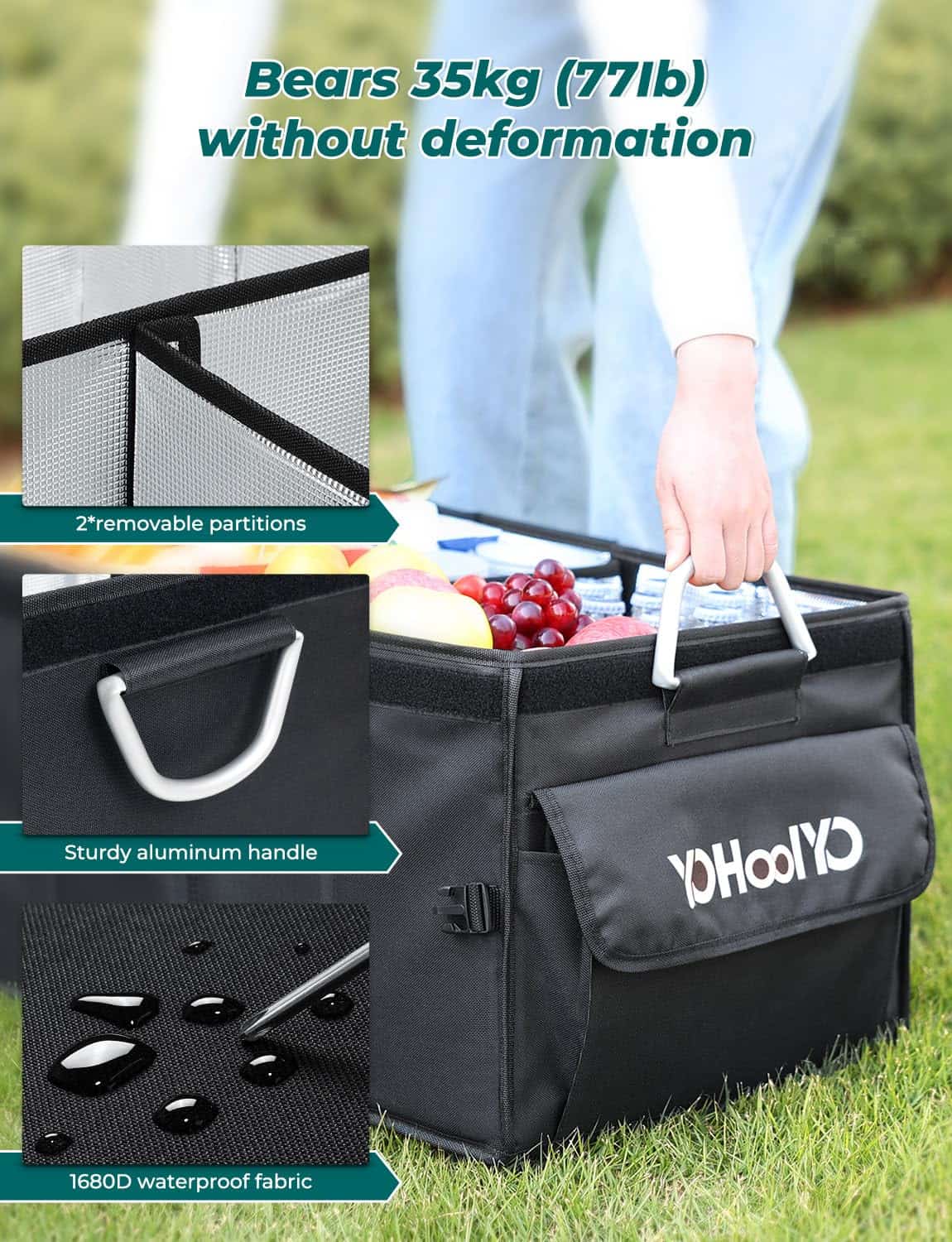 Organizador de maletero de coche YOHOOLYO con nevera Bolsa - Imagen 6