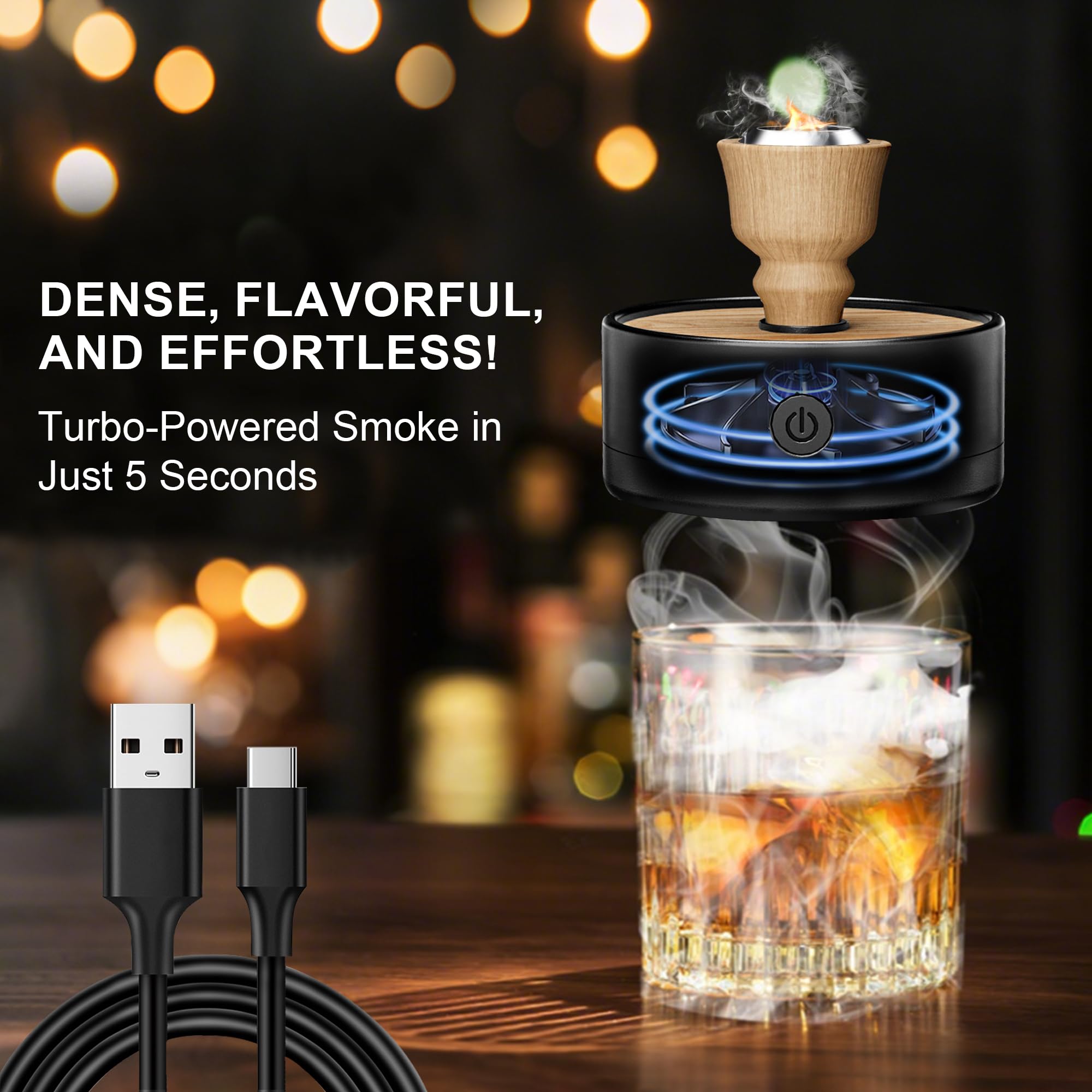 Kit de ahumador para whisky con antorcha - Kit de ahumador - Imagen 3