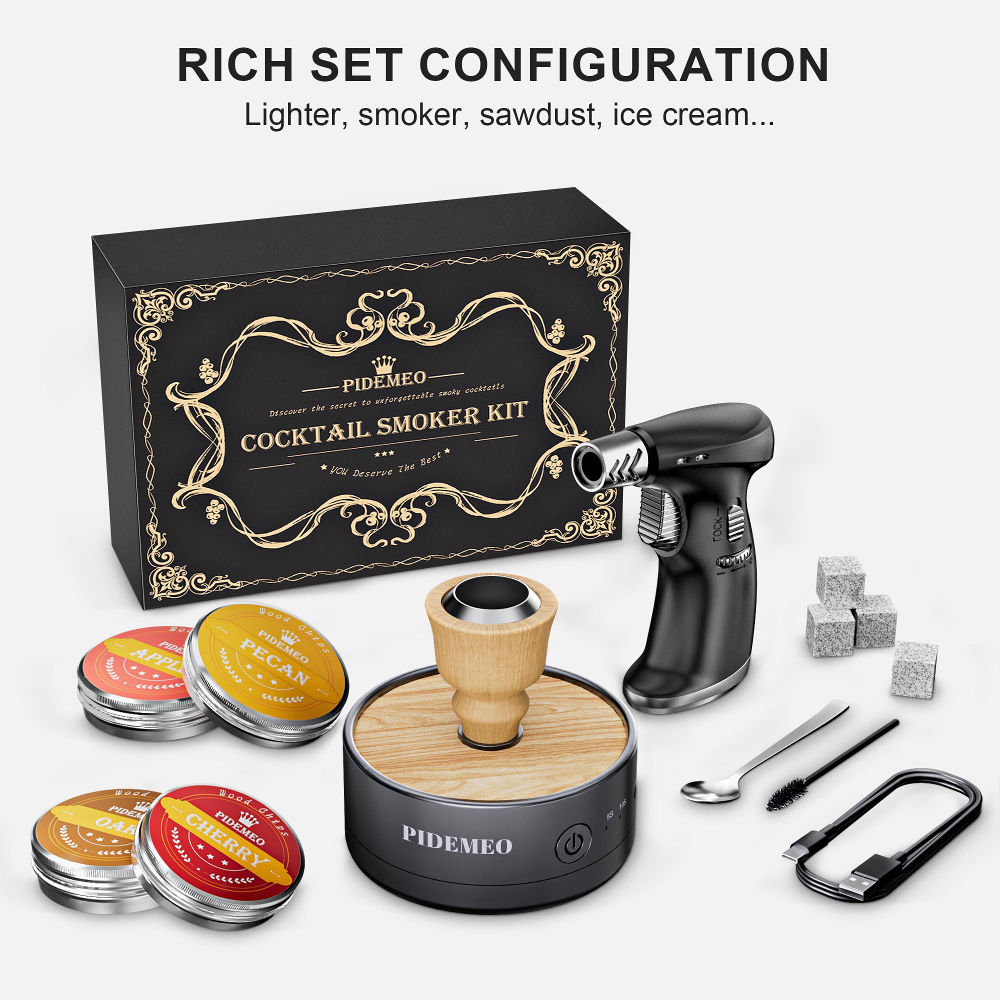 Kit de ahumador para whisky con antorcha - Kit de ahumador - Imagen 4