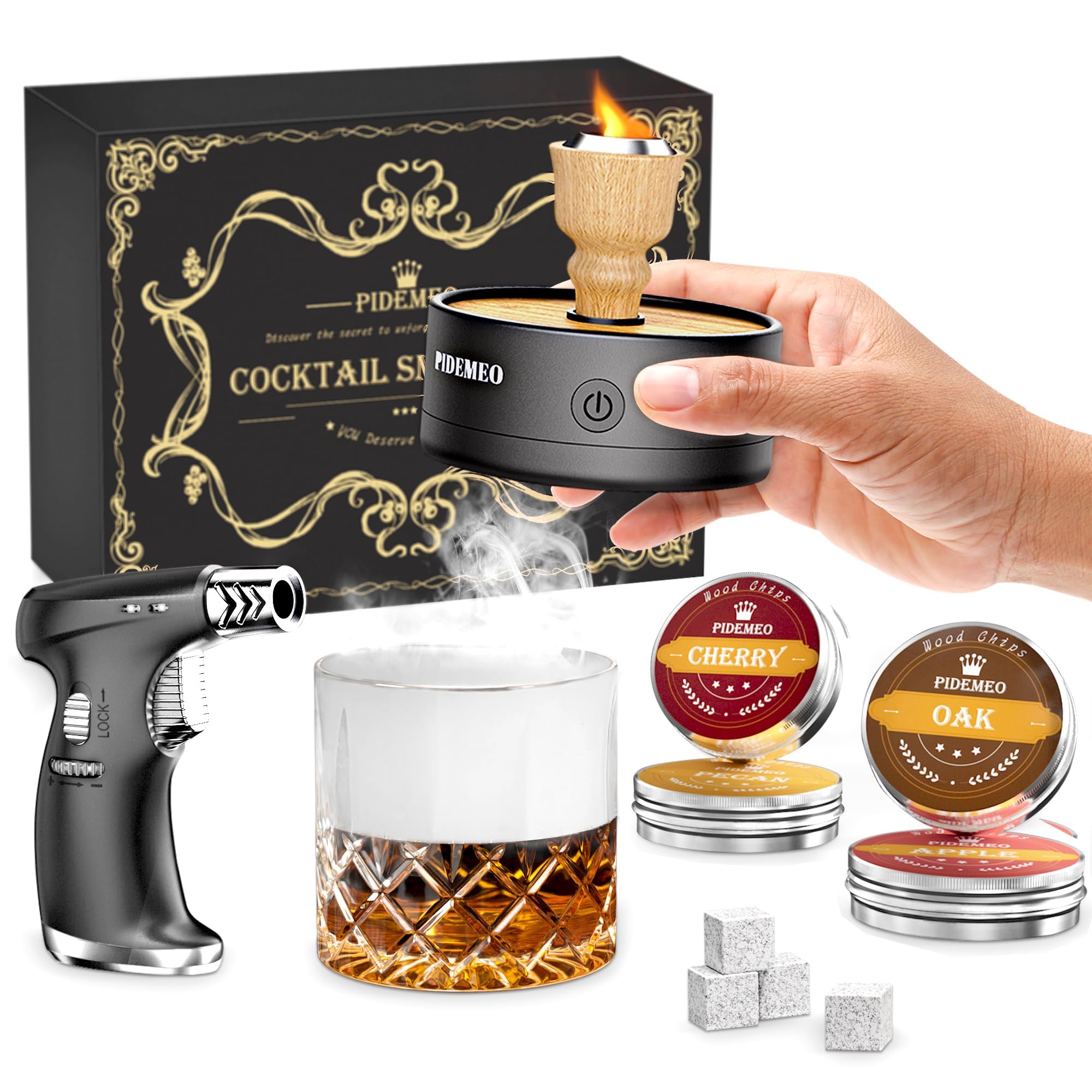 Kit de ahumador para whisky con antorcha - Kit de ahumador
