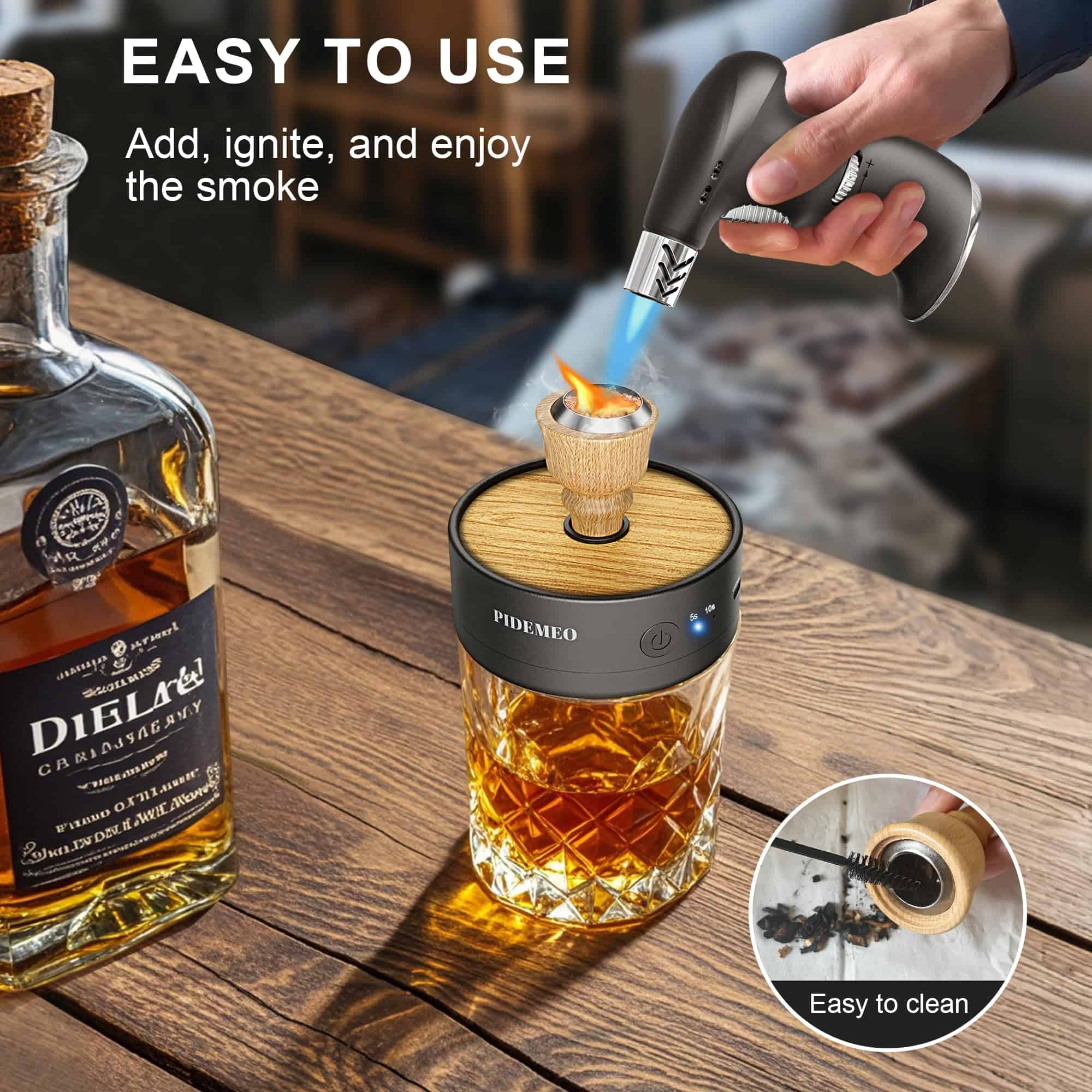 Kit de ahumador para whisky con antorcha - Kit de ahumador - Imagen 5