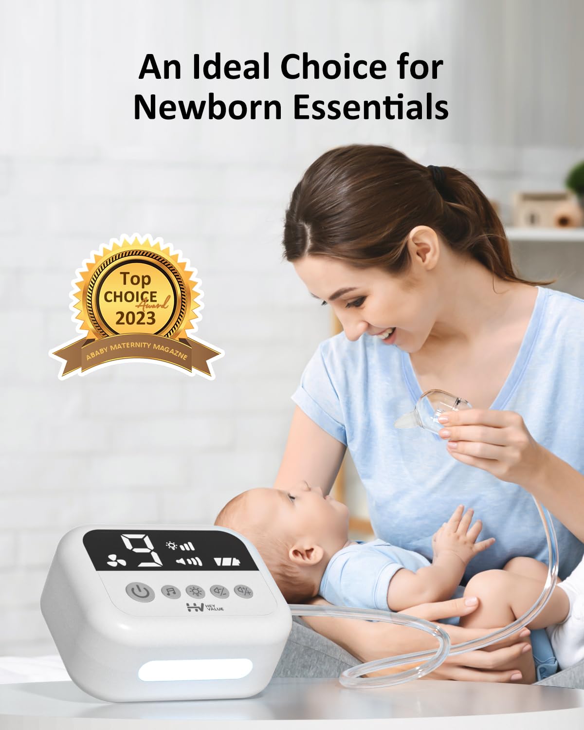 Aspirador nasal para bebé HEYVALUE, succionador -White - Imagen 10