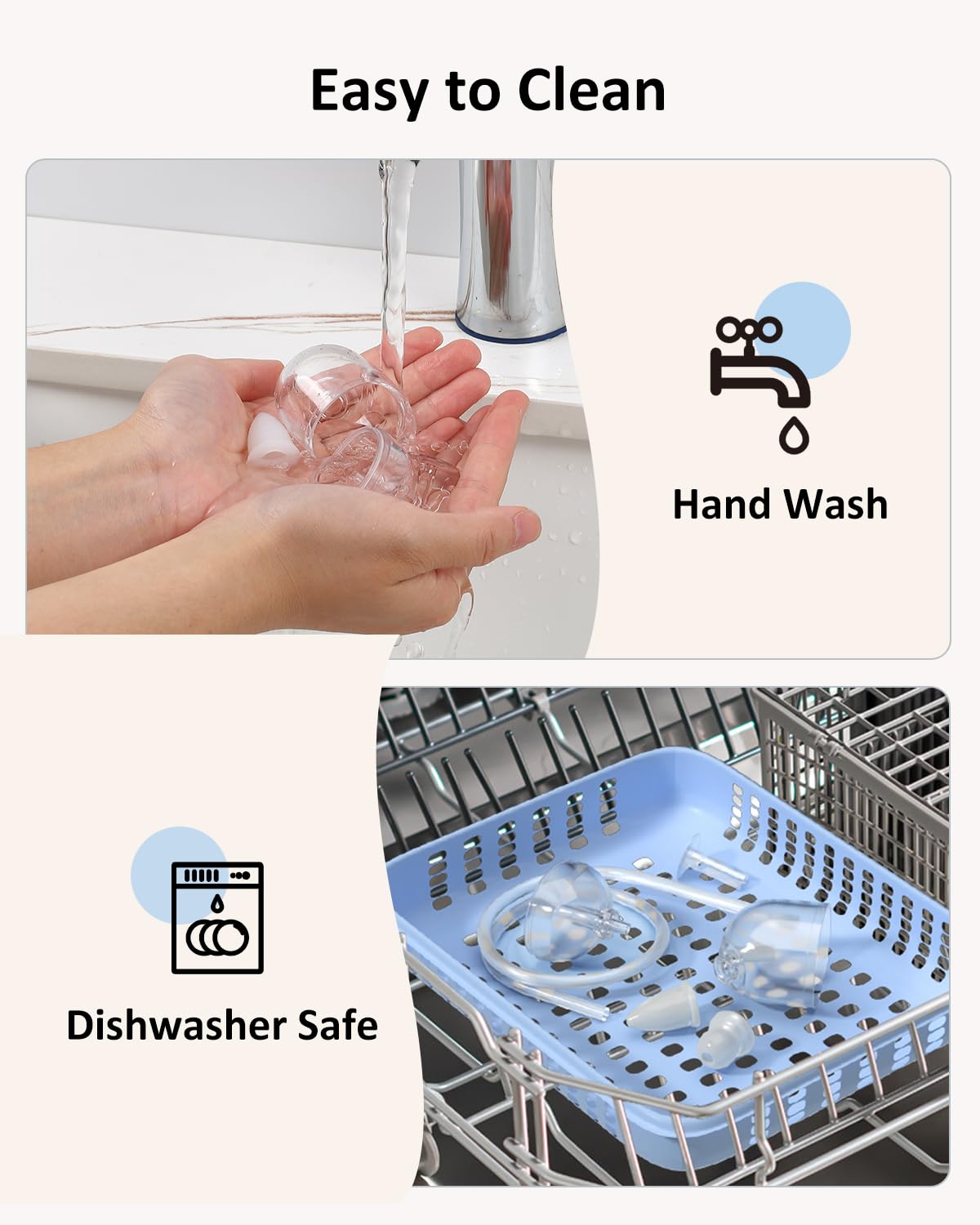 Aspirador nasal para bebé HEYVALUE, succionador -White - Imagen 7