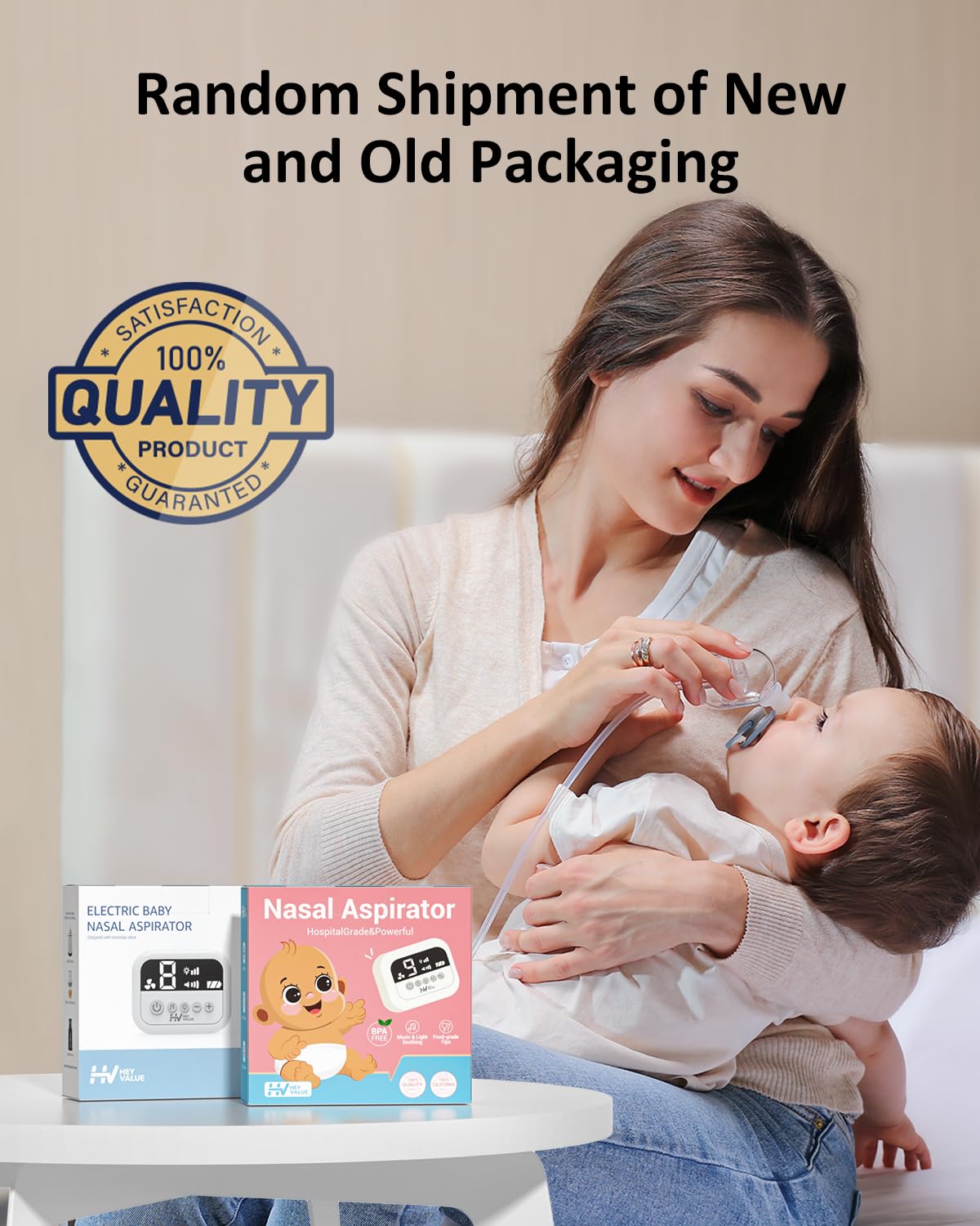 Aspirador nasal para bebé HEYVALUE, succionador -White - Imagen 9