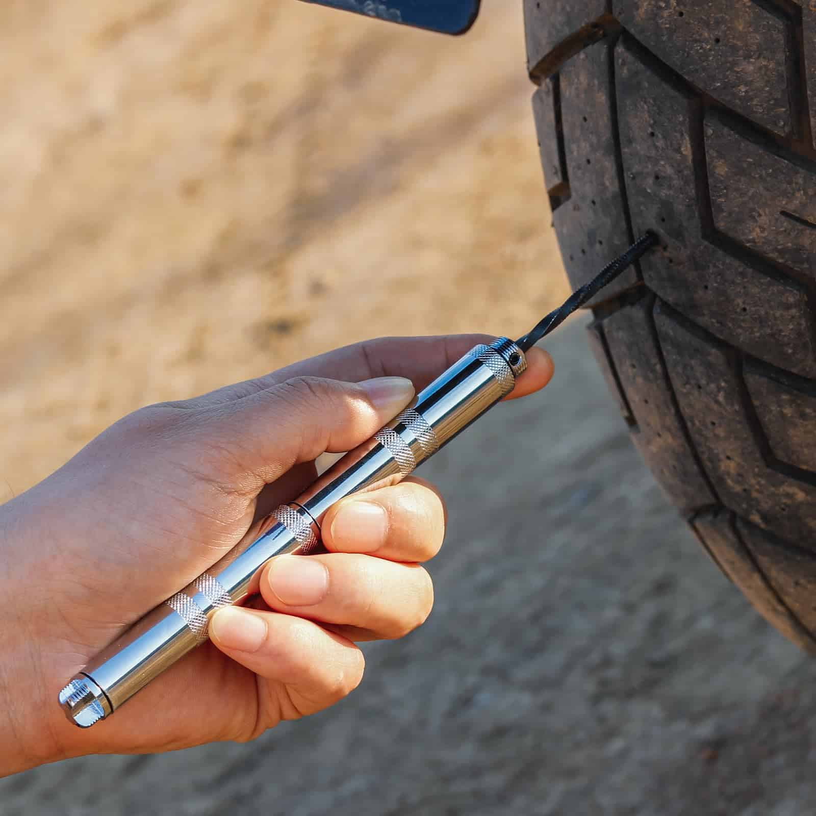 Kit de Reparación de Neumáticos Compacto para -Plata - Imagen 4