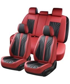 Cubiertas de asiento de cuero FLORICH, juego -Negro