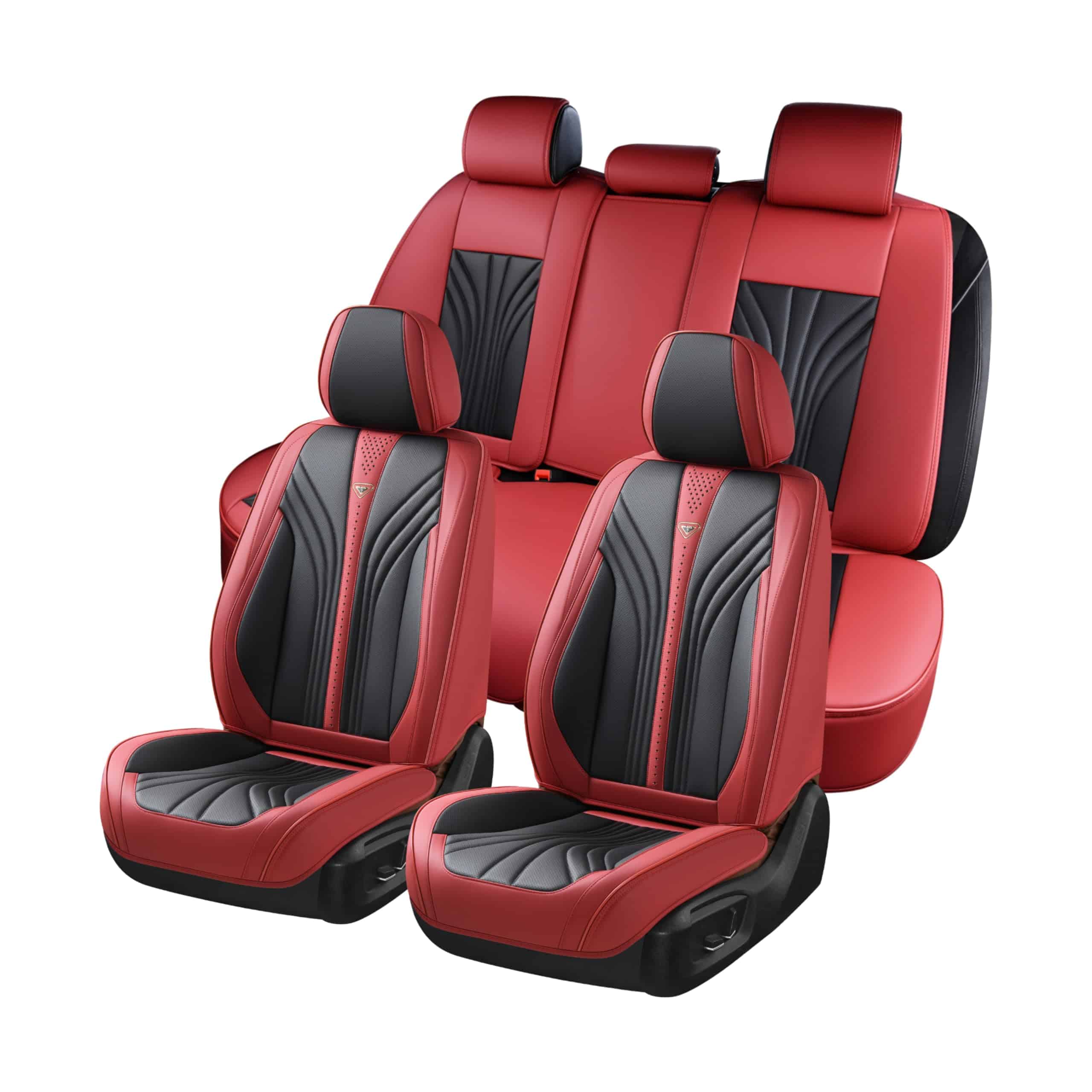 Cubiertas de asiento de cuero FLORICH, juego -Negro