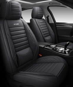 Cubiertas de Asiento delantero de Cuero -Negro