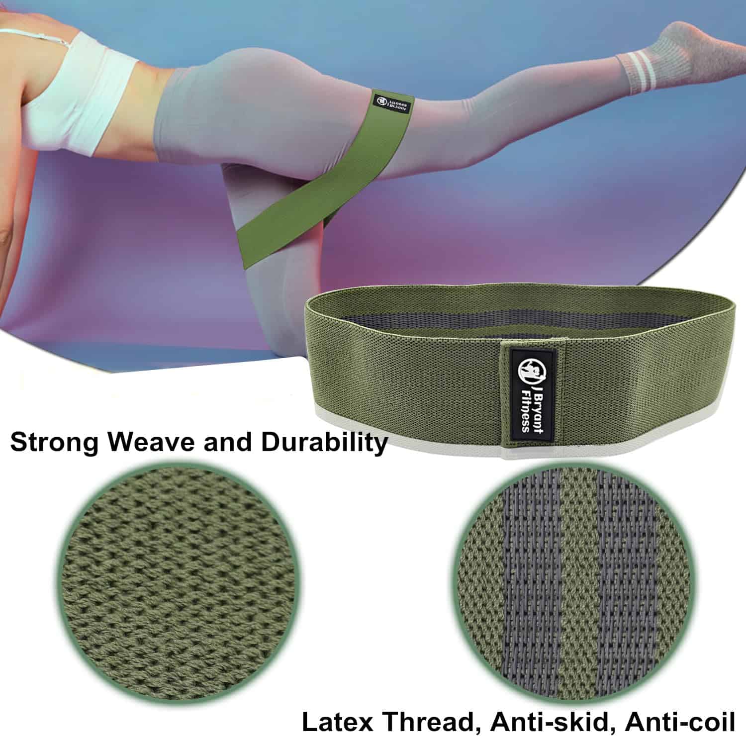 Set de Almohadilla de Barra J Bryant con 2 -Verde Militar - Imagen 6