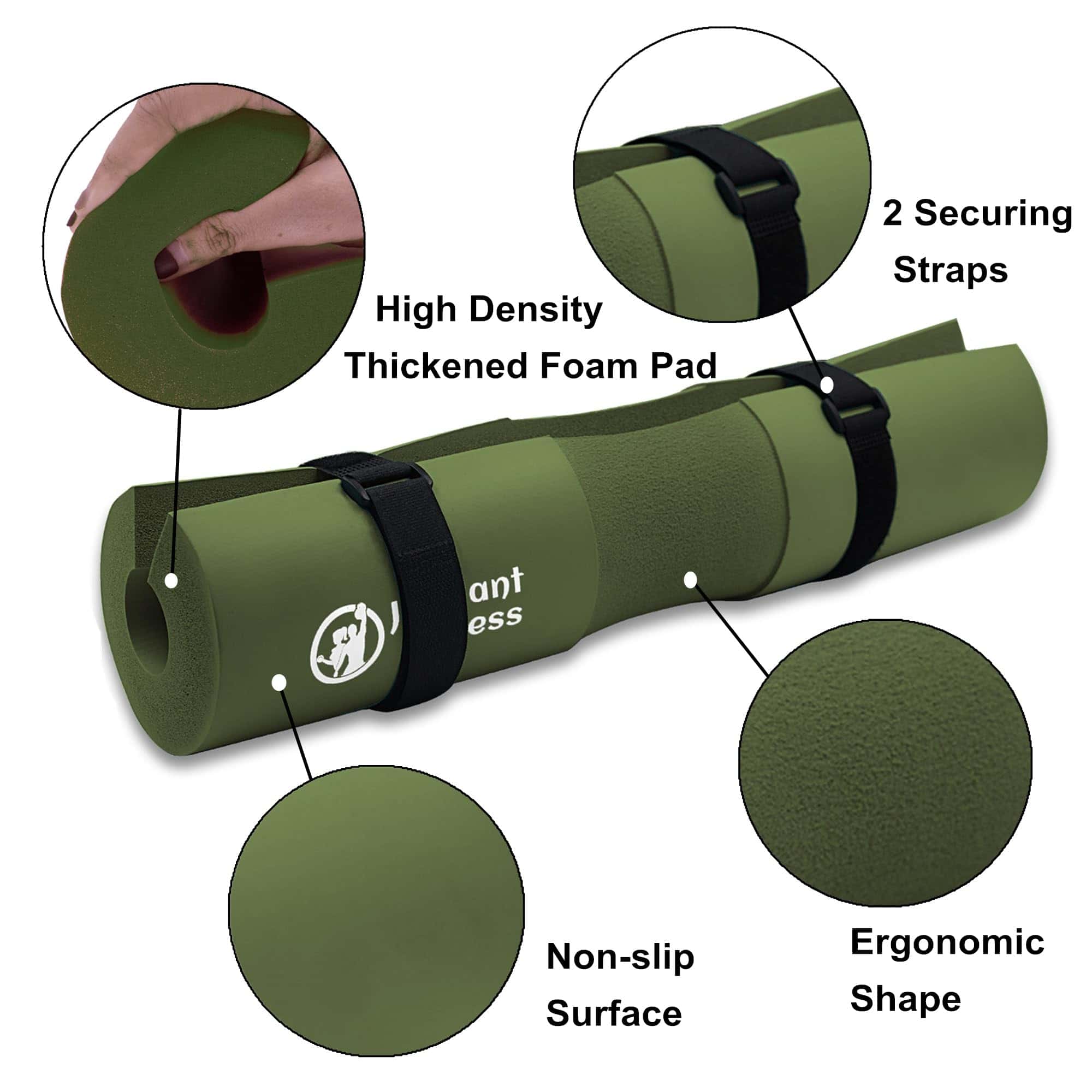 Set de Almohadilla de Barra J Bryant con 2 -Verde Militar - Imagen 4