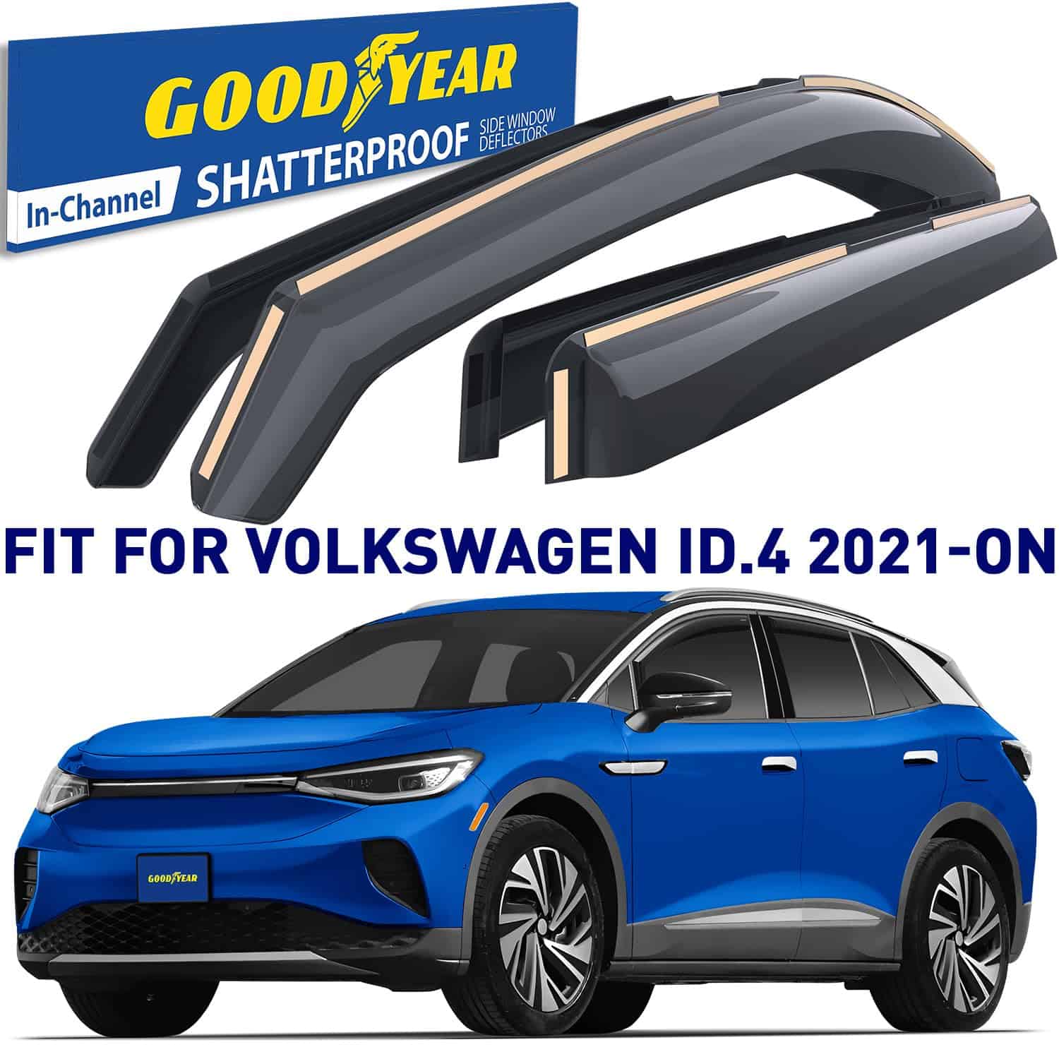 Deflectores de ventana irrompibles Goodyear in-Channel para - Imagen 3