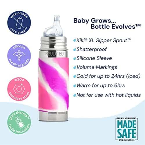 Botella Térmica Pura Kiki 9oz/260ml con Manga de Silicona, - Imagen 4