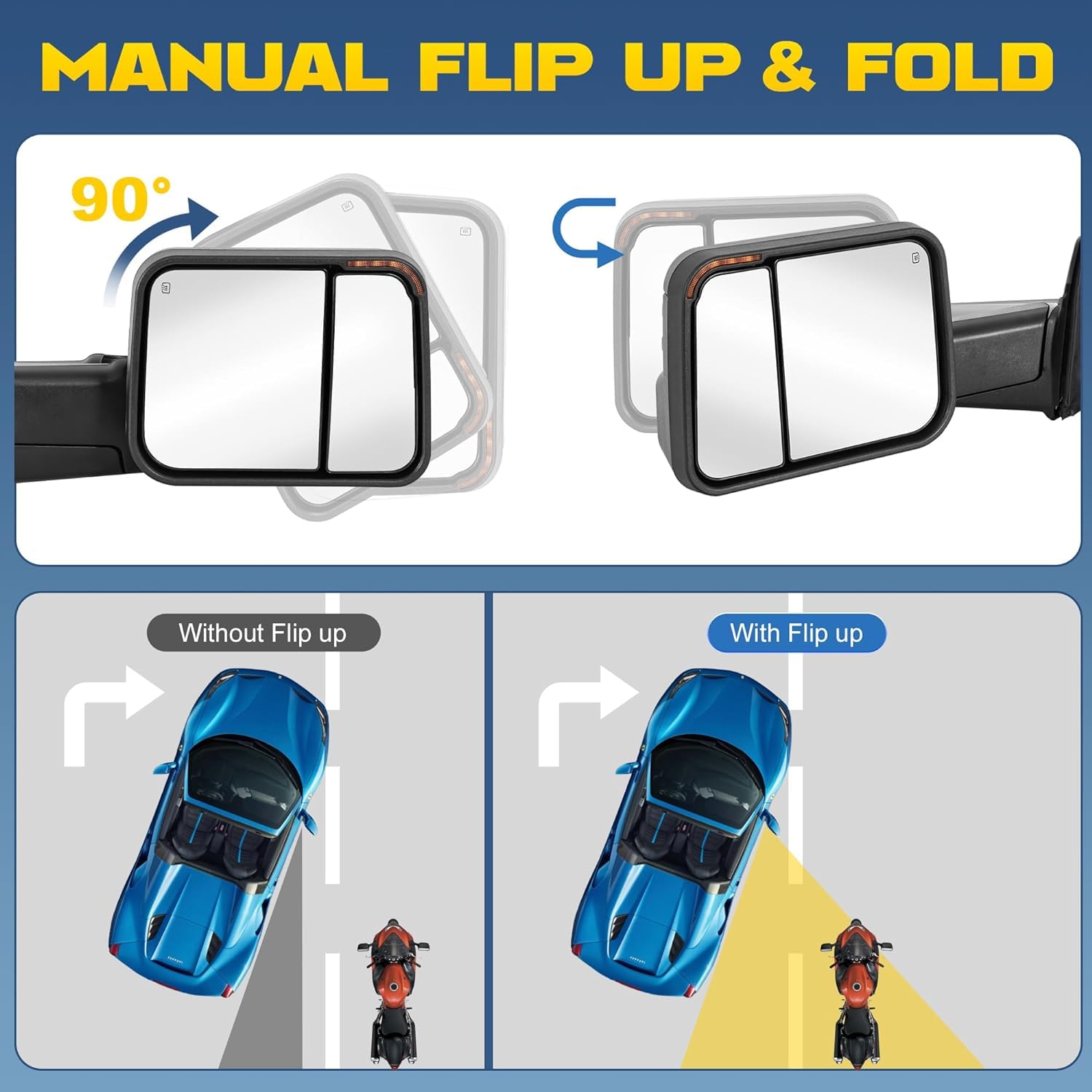 Par de Espejos Remolque con Calefacción y Luces LED para - Imagen 6