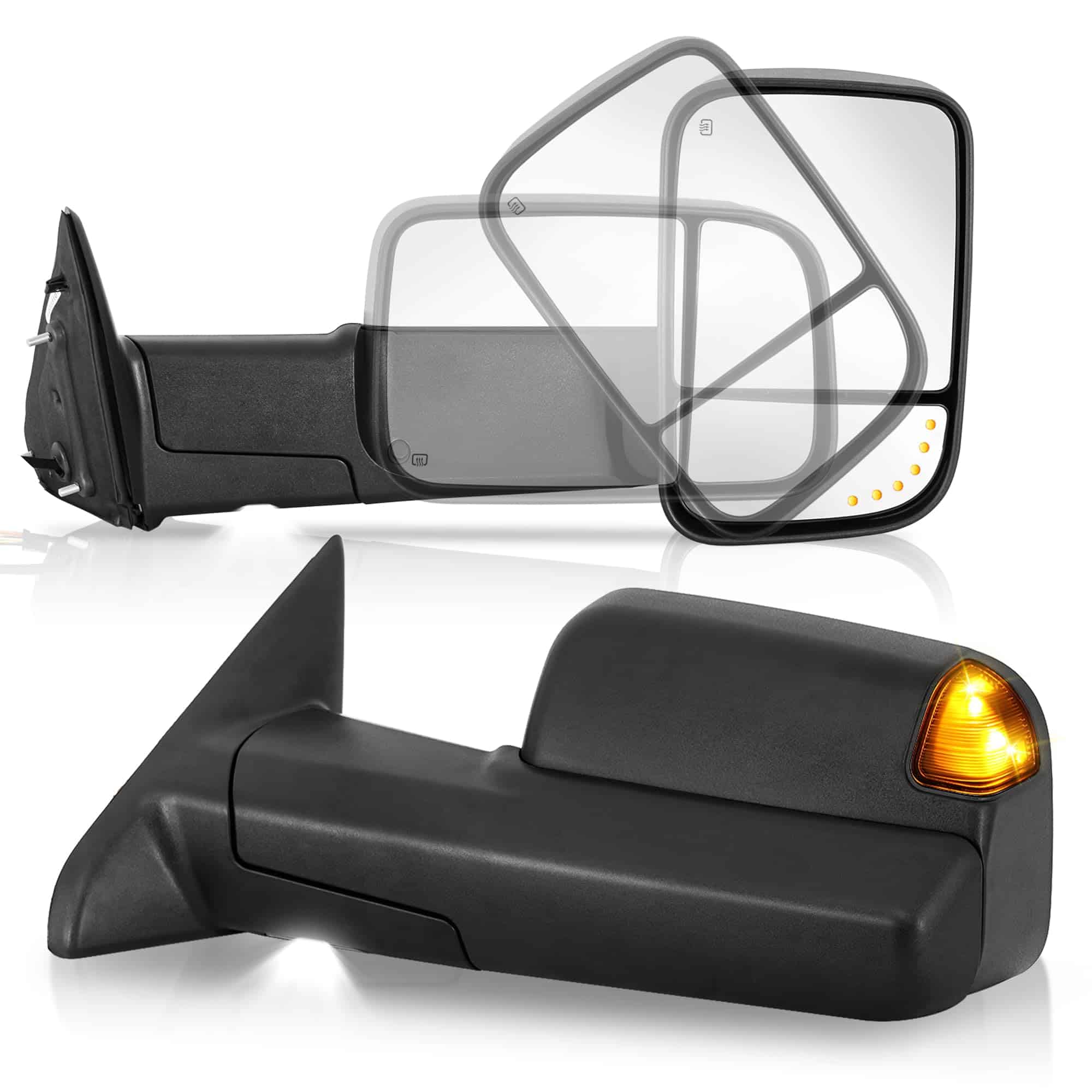 Espejo de remolque con calefacción eléctrica Power