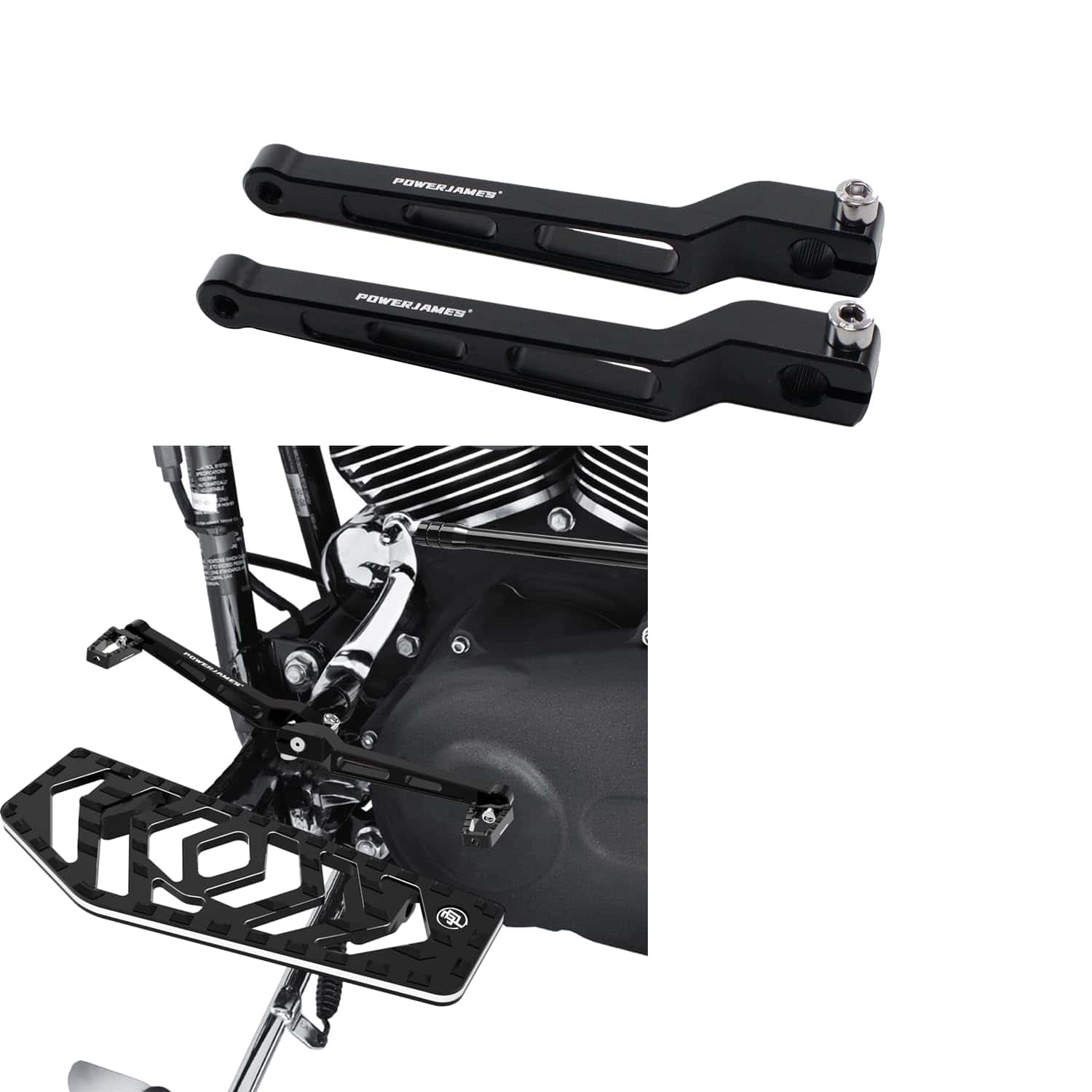 POWER JAMES Palanca del embrague de aluminio negro para