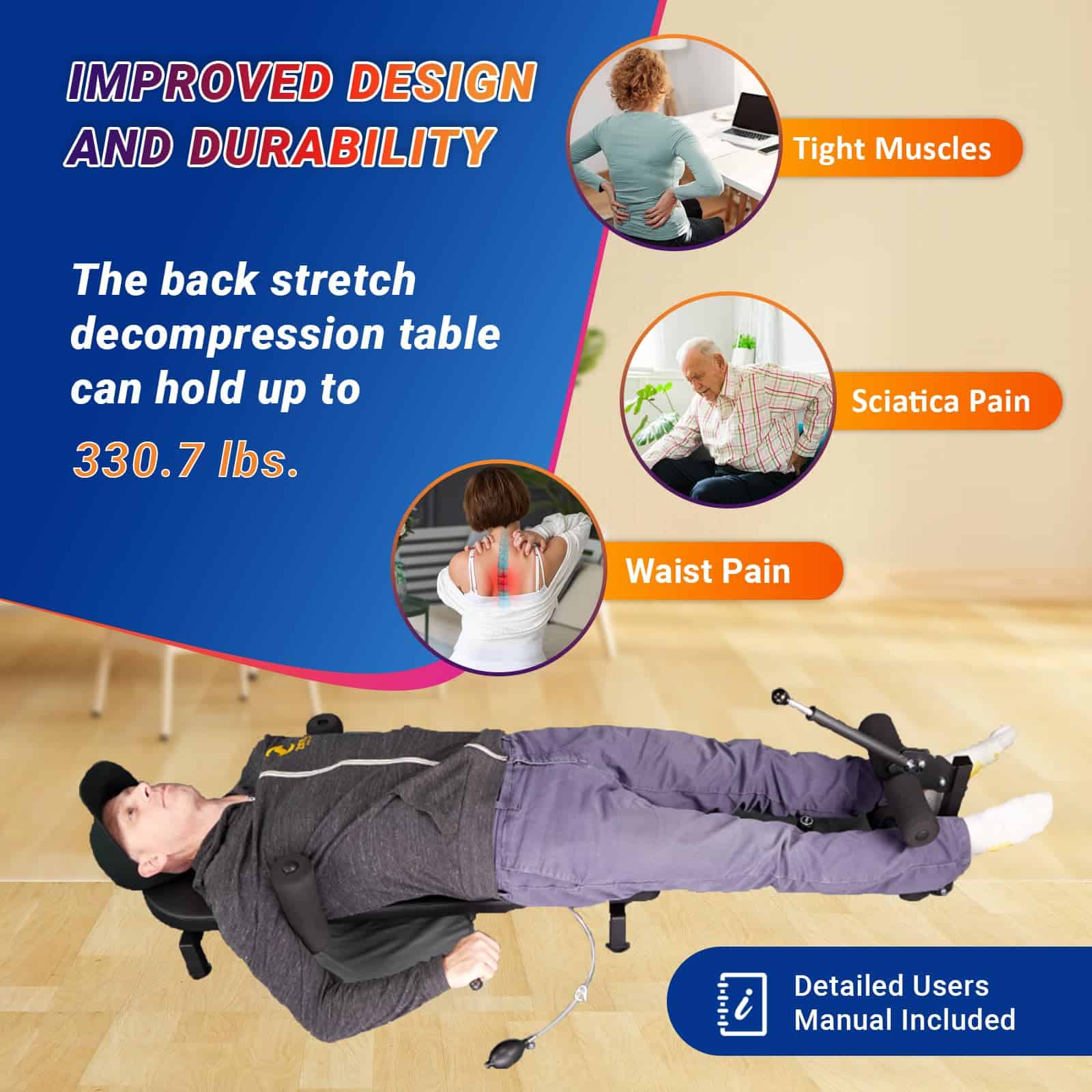 Mesa de Descompresión Lumbar por Lumbar Bench - Mesa de - Imagen 4