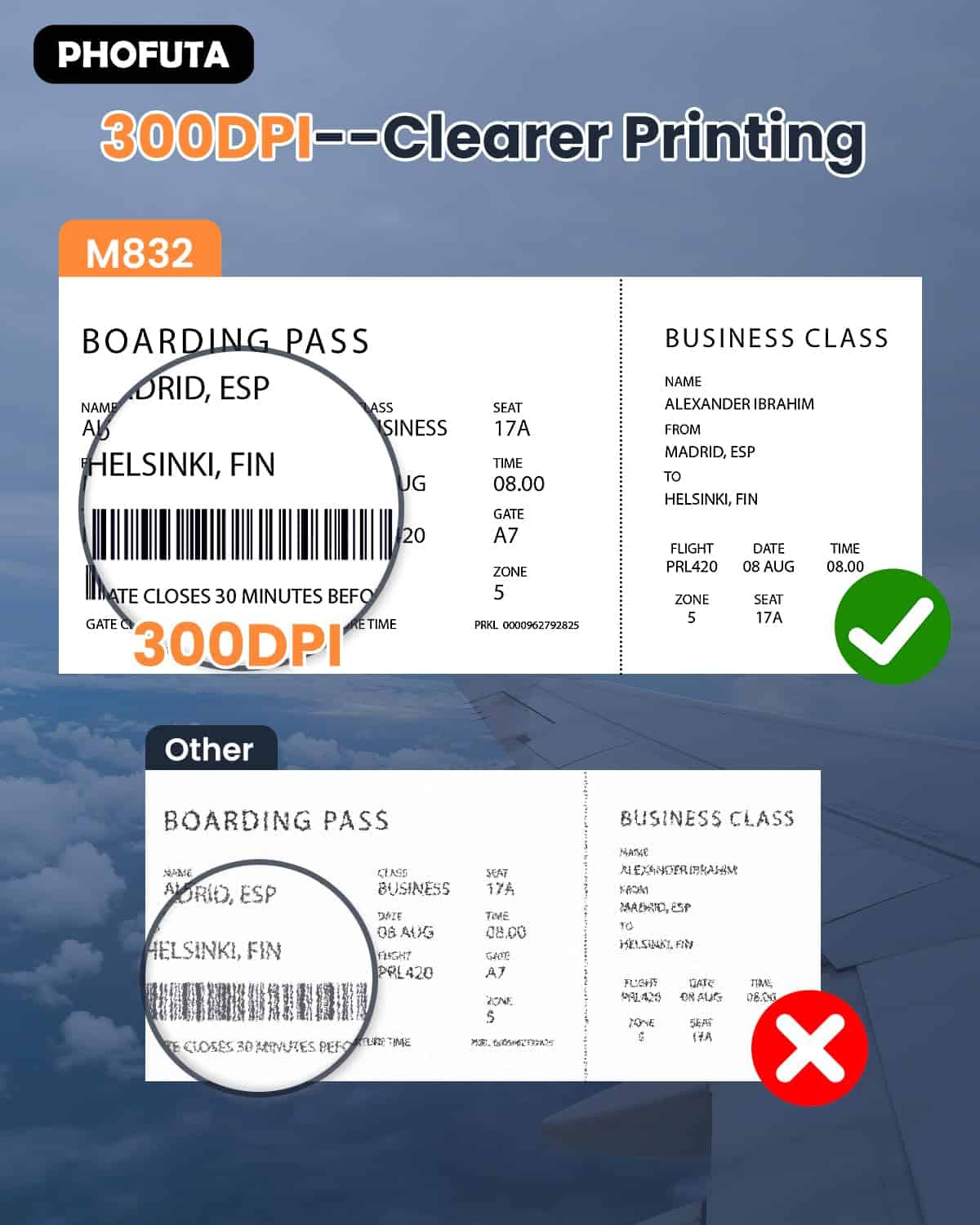 Impresora Portátil PhoFuta M832, Impresoras Inalámbricas - Imagen 9