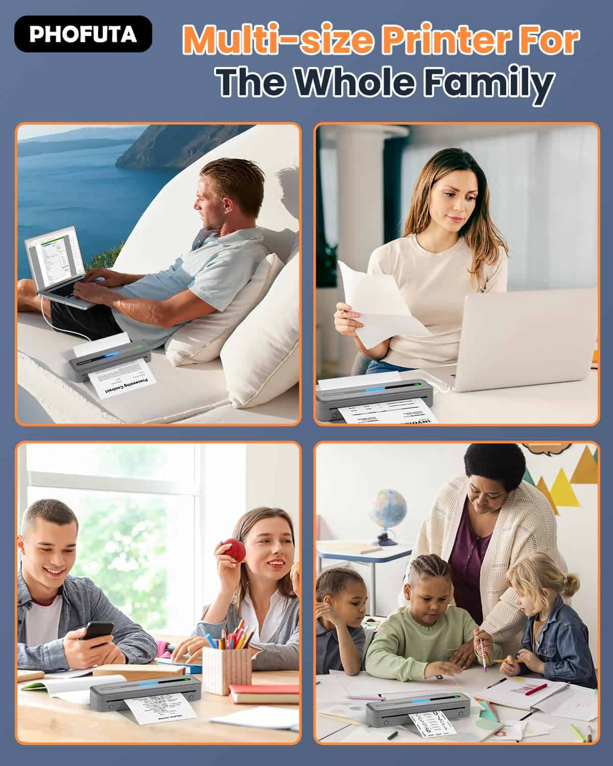 Impresora Portátil PhoFuta M832, Impresoras Inalámbricas - Imagen 3