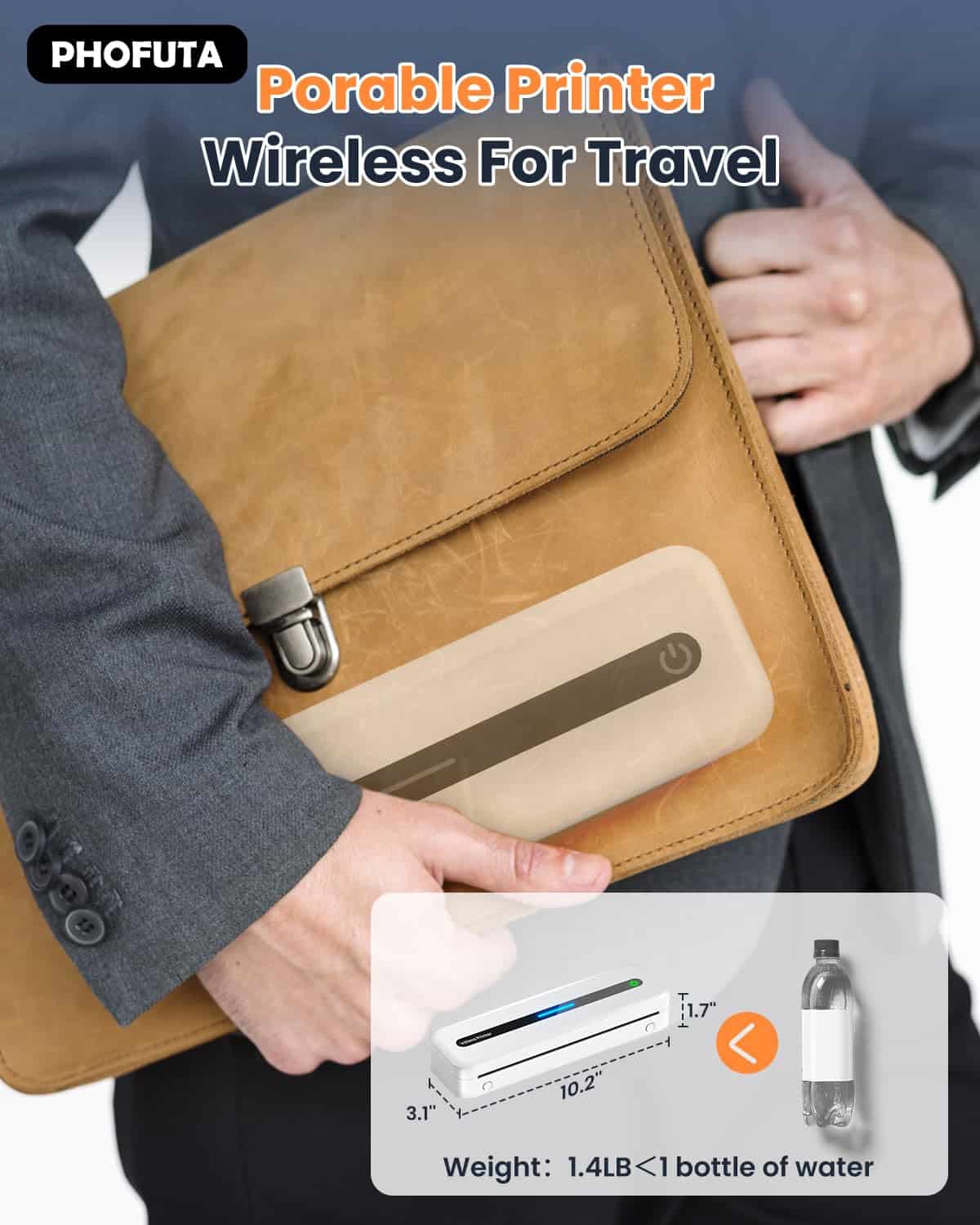 Impresora portátil PhoFuta, M832 Impresoras inalámbricas - Imagen 4