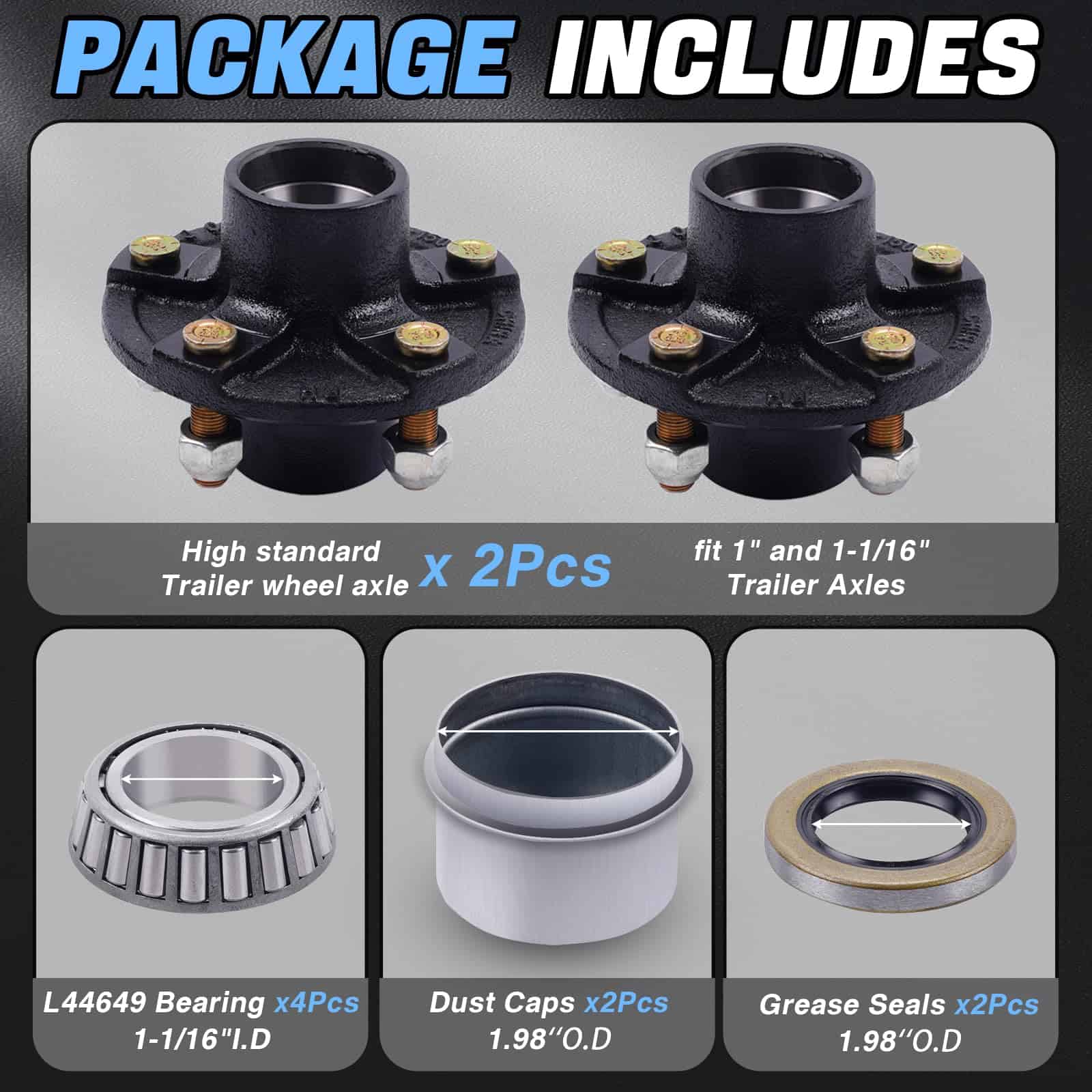 Conjunto de Cubo de Eje y Rodamiento de Rueda L44649 de - Imagen 7