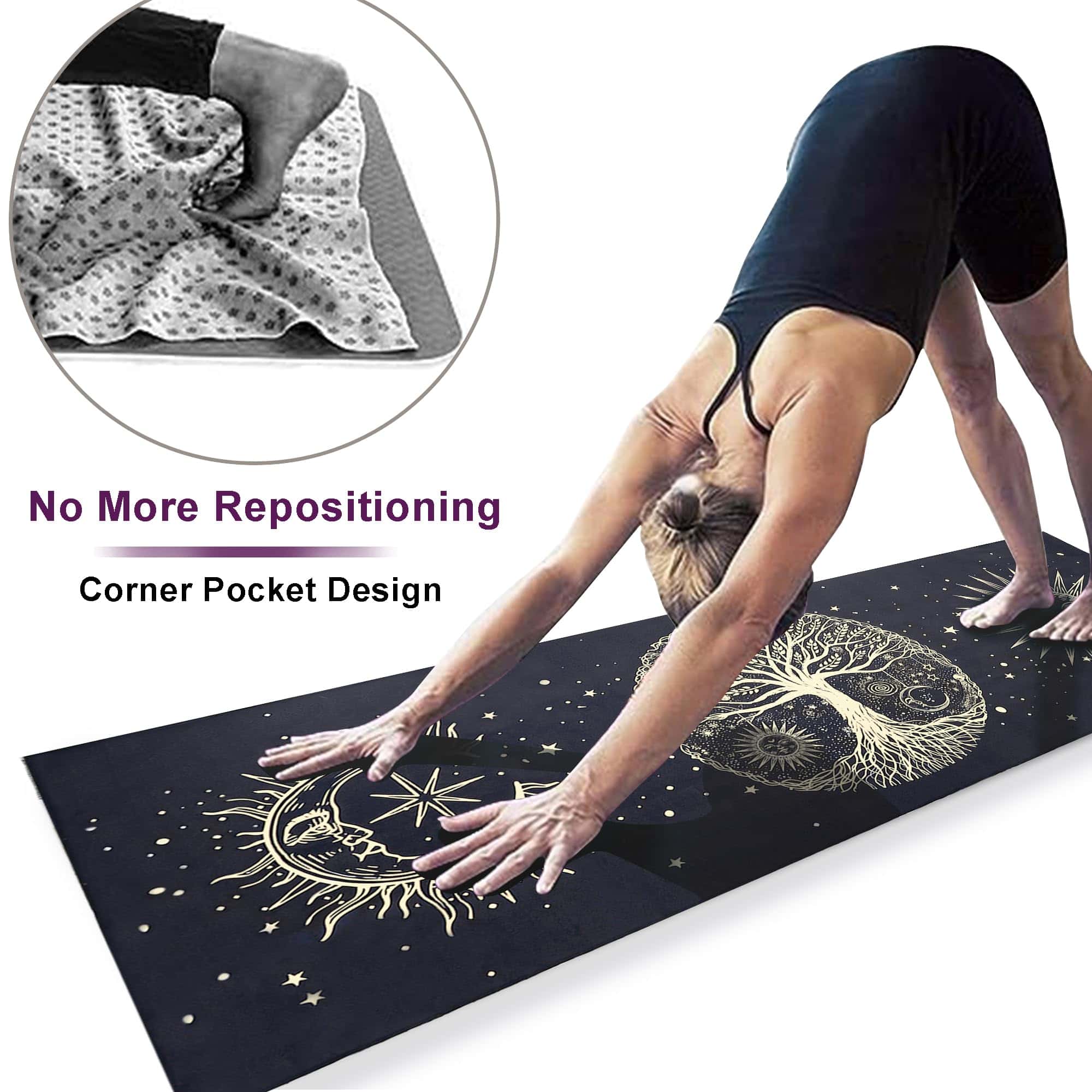 Toalla de Yoga con Diseño de Árbol de la Vida - Microfibra - Imagen 5