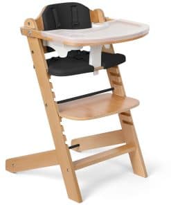 Silla Alta de Madera Natural Cowiewie para -Negro